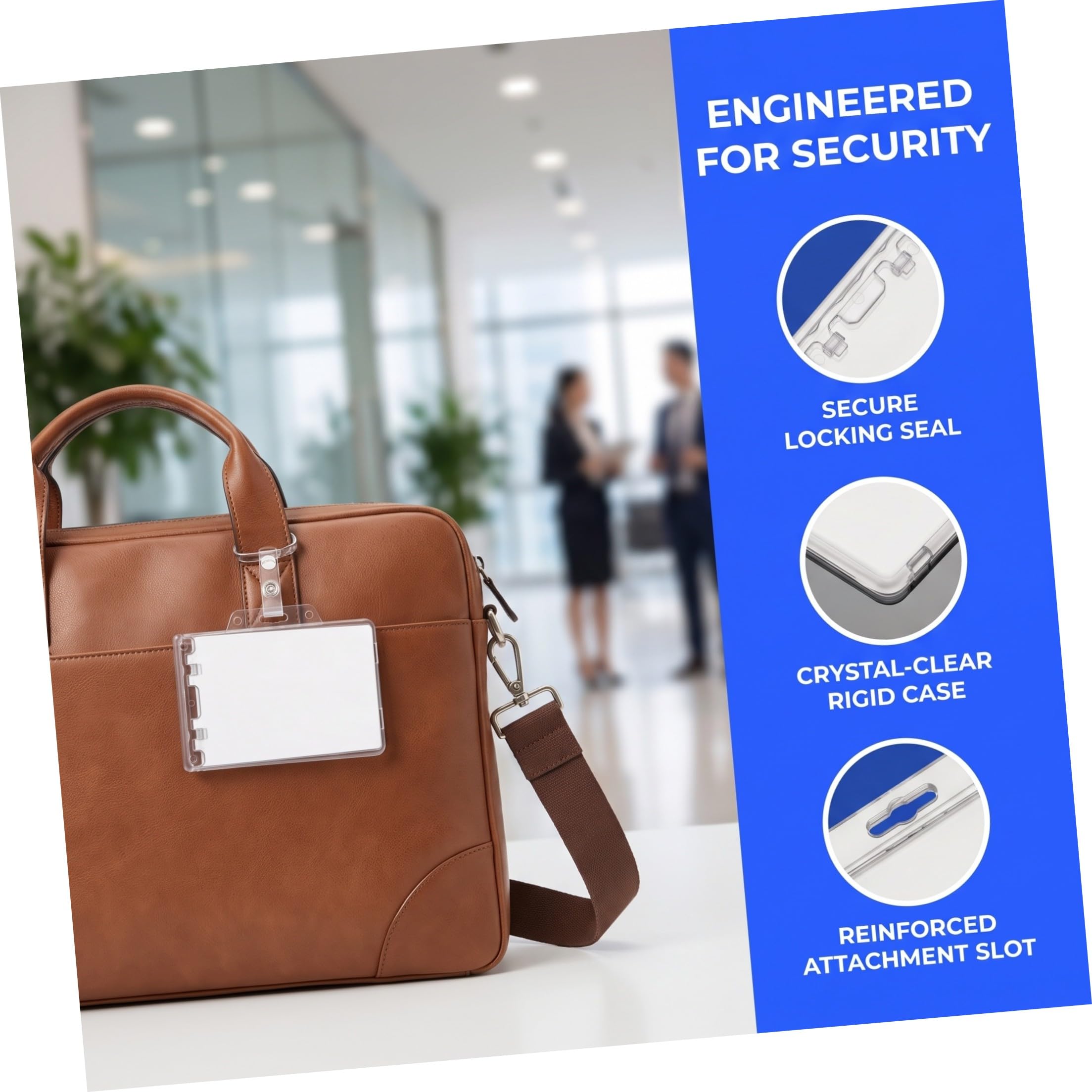 DOITOOL 5 Sätze Ausweishüllen Horizontal Transparente Kartenhalter Aus Dickem Vielseitig Einsetzbar Für Namensschilder Ausweise Und Karten Mit Frosted Oberfläche Für Einen 4 Stücke * 5