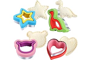 4Pcs Dinosaur Sandwich Cutters for Kids - Sandwich Maker Sealer
