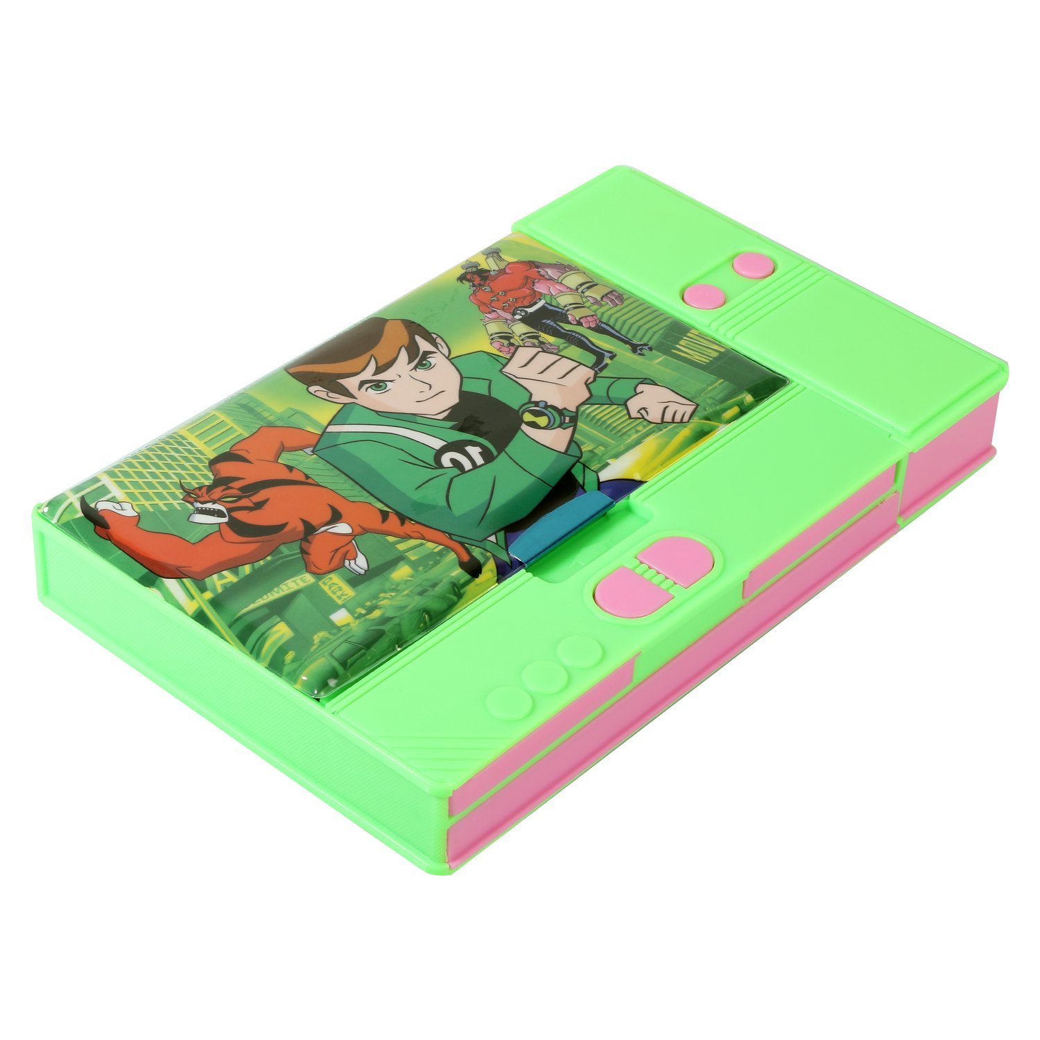 Asera Green Ben10 Jumbo Pencil Box for Kids Multiple Compartments