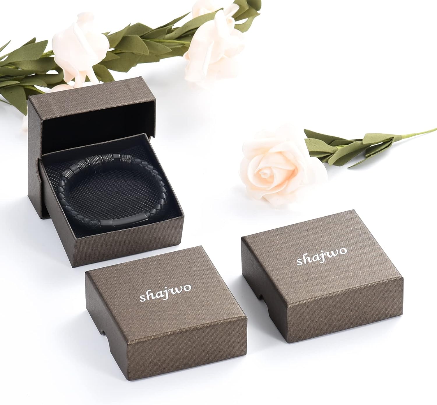 shajwo Cremation Urn Bracelet for Ashes Jewelry for Women Men Memorial Keepsake Cuff Bangle Leather Bracelet