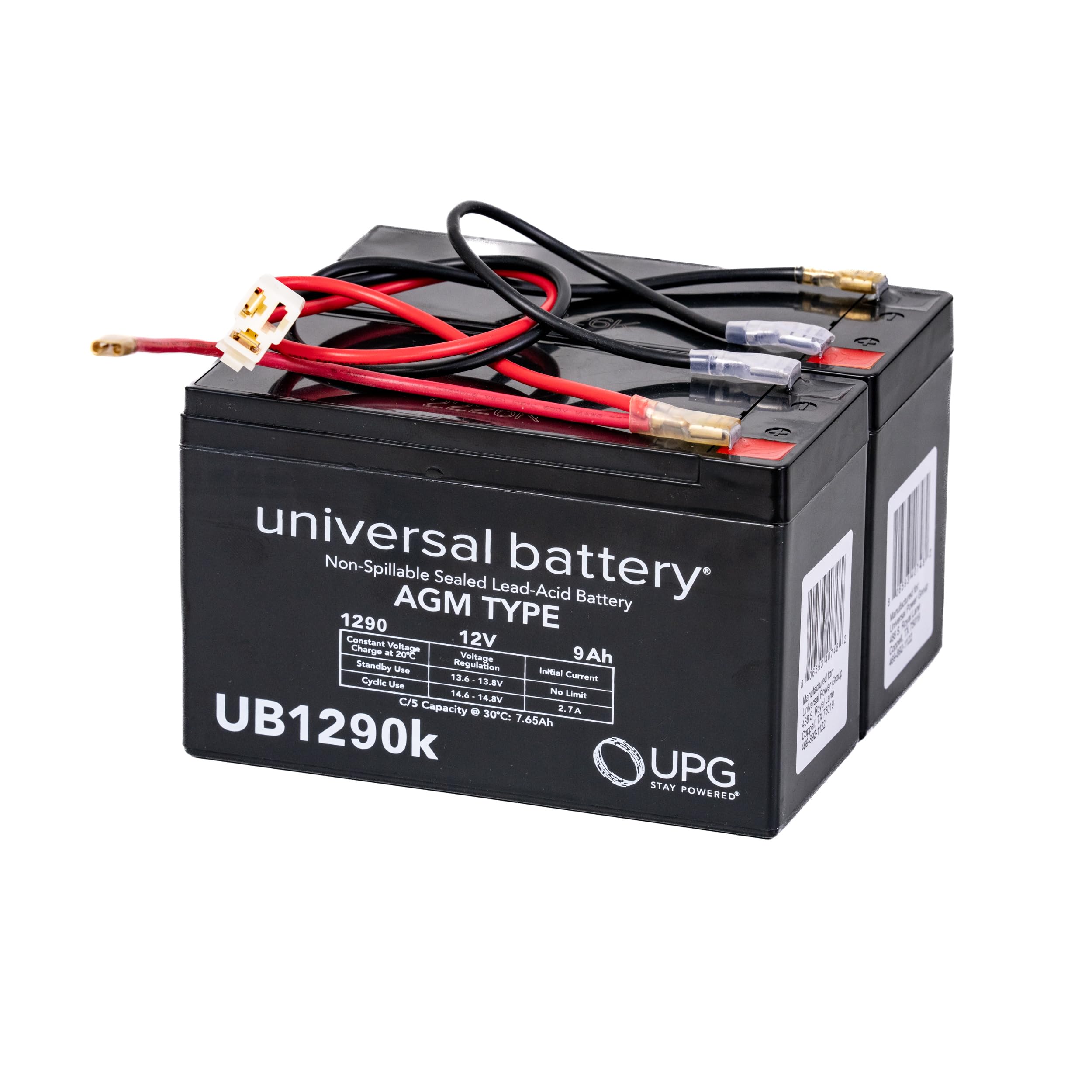 AlveyTech 24 Volt Battery Pack (9 Ah, Versions 1-7) - for The Razor E200/E225, Set of Two 12V 9A Replacement Batteries for Electric Power Mini Dirt Scooter, Scooters, Rechargeable SLA AGM