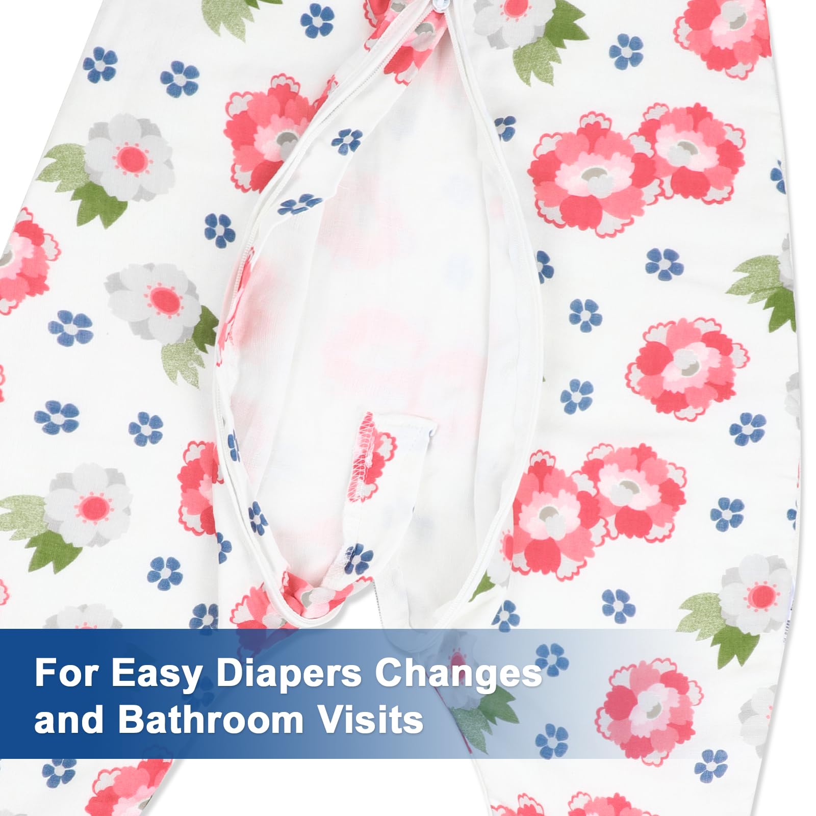 Sacco Nanna Con Piedini Estivo - 0.5 Tog, 70% Bambù 30% Cotone, Taglia L/93cm - Foto 7