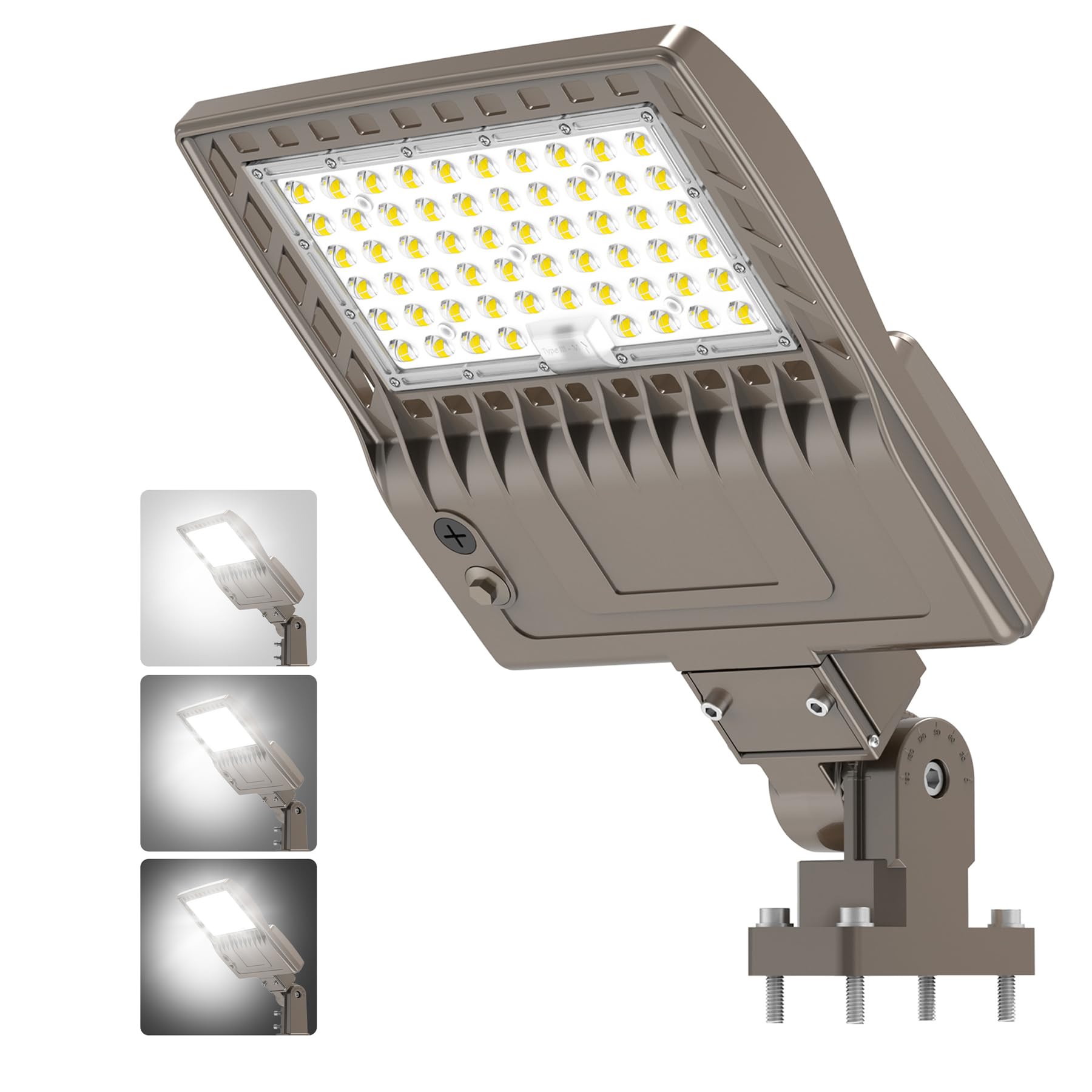 BBESTLED 200 Watts Outdoor LED Lights for Parking Lot Commercial, LED Parking lot Lights Adjustable Wattage Arm Mount Industrial UL DLC Listed 30000LM