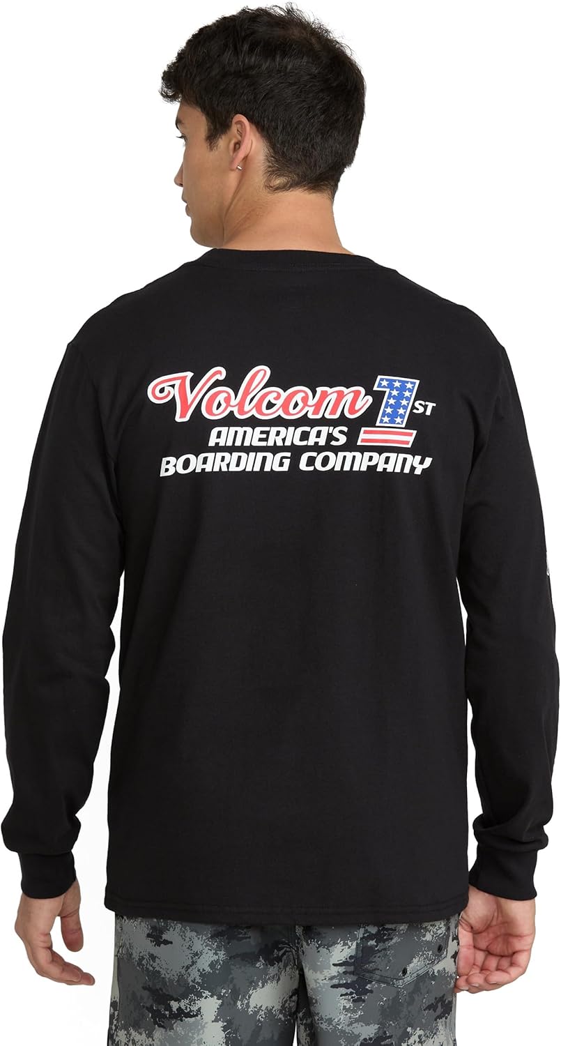 Volcom Men's 1st Boarding Co Long Sleeve Tee – Heavyweight Premium Cotton Long Sleeve T-Shirt - Image 3