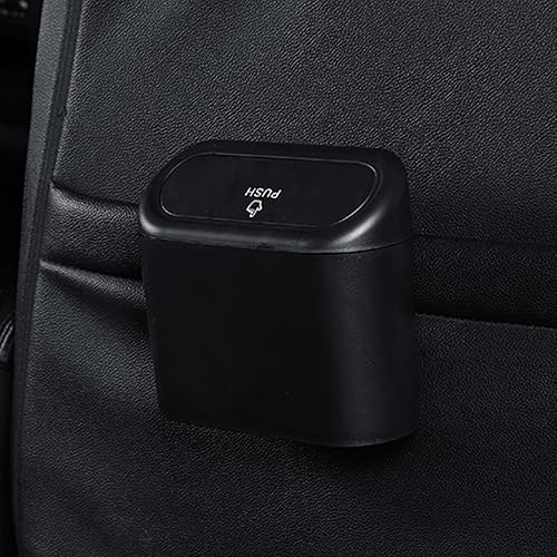 Miniatura 9 de Accmor - Bote de basura con tapa para automóvil, mini organizador de basura automático con 30 bolsas de basura de plástico, contenedor de basura