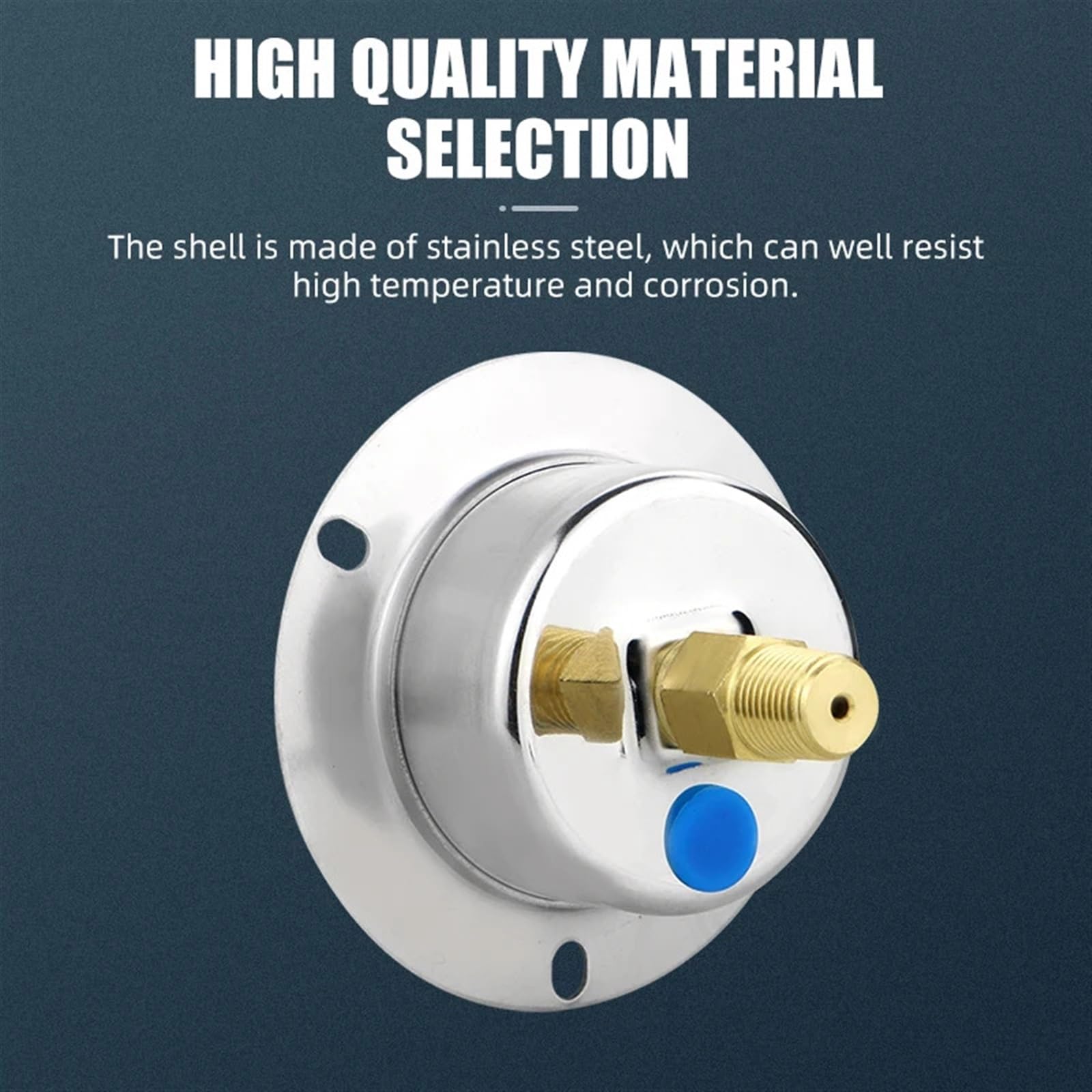 Manómetro de presión de Sellado Caliente de 40 mm, conexión Trasera con Brida, para Aire, Agua, Combustible y Aceite (Color: BSPT(ZG) 1-8, tamaño: 0-1,6 Bar)
