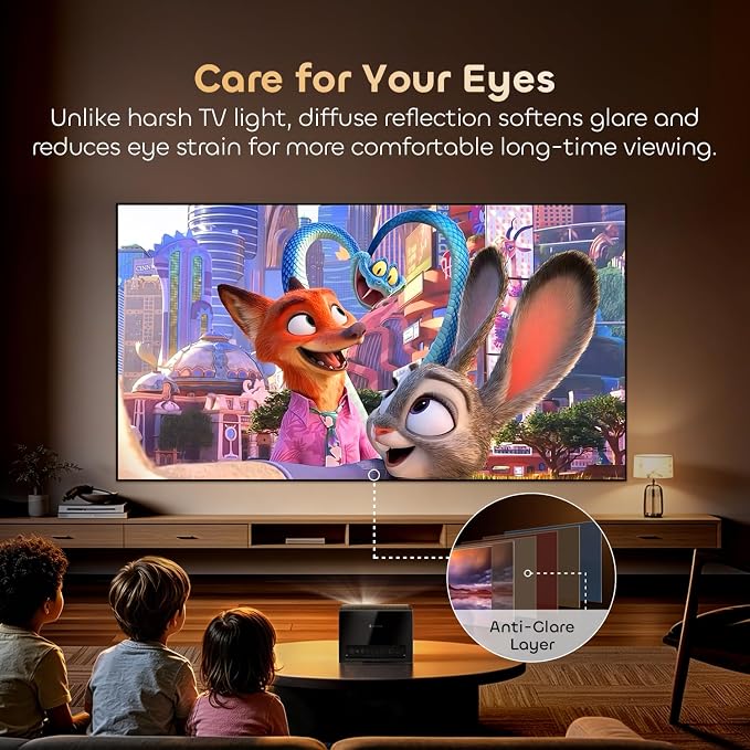 Pantalla fija ALR 130 pulgadas para proyector de pared miniatura 10