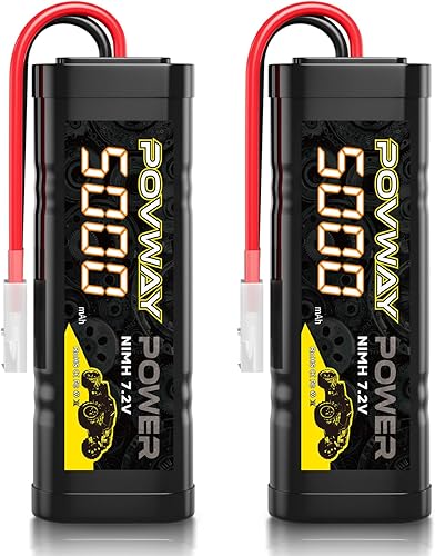 Miniatura 6 de POVWAY Batería NiMH RC de alta capacidad de 7.2V 4600mAh con 6 celdas con conector Tamya para coche RC Truck LOSI asociado HPI Kyosho Tamiya Hobby -