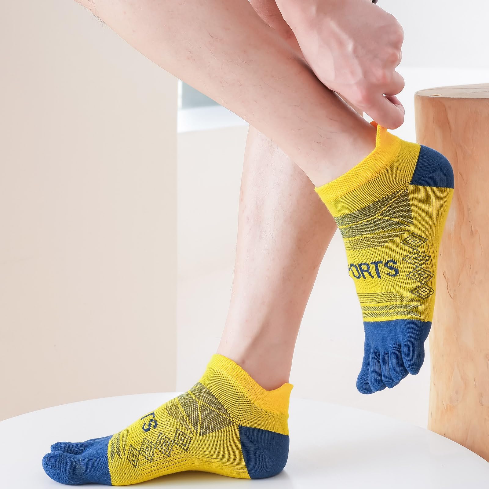 Calcetines de dedo para hombre, 5 pares