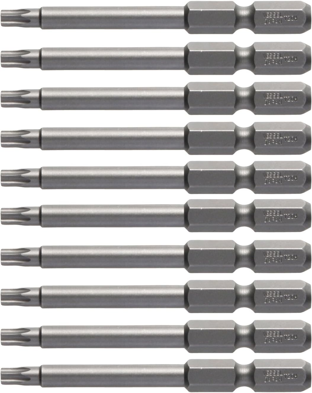 Vessel V ZP Torx Bit, T20H x 65mm, Set of 10