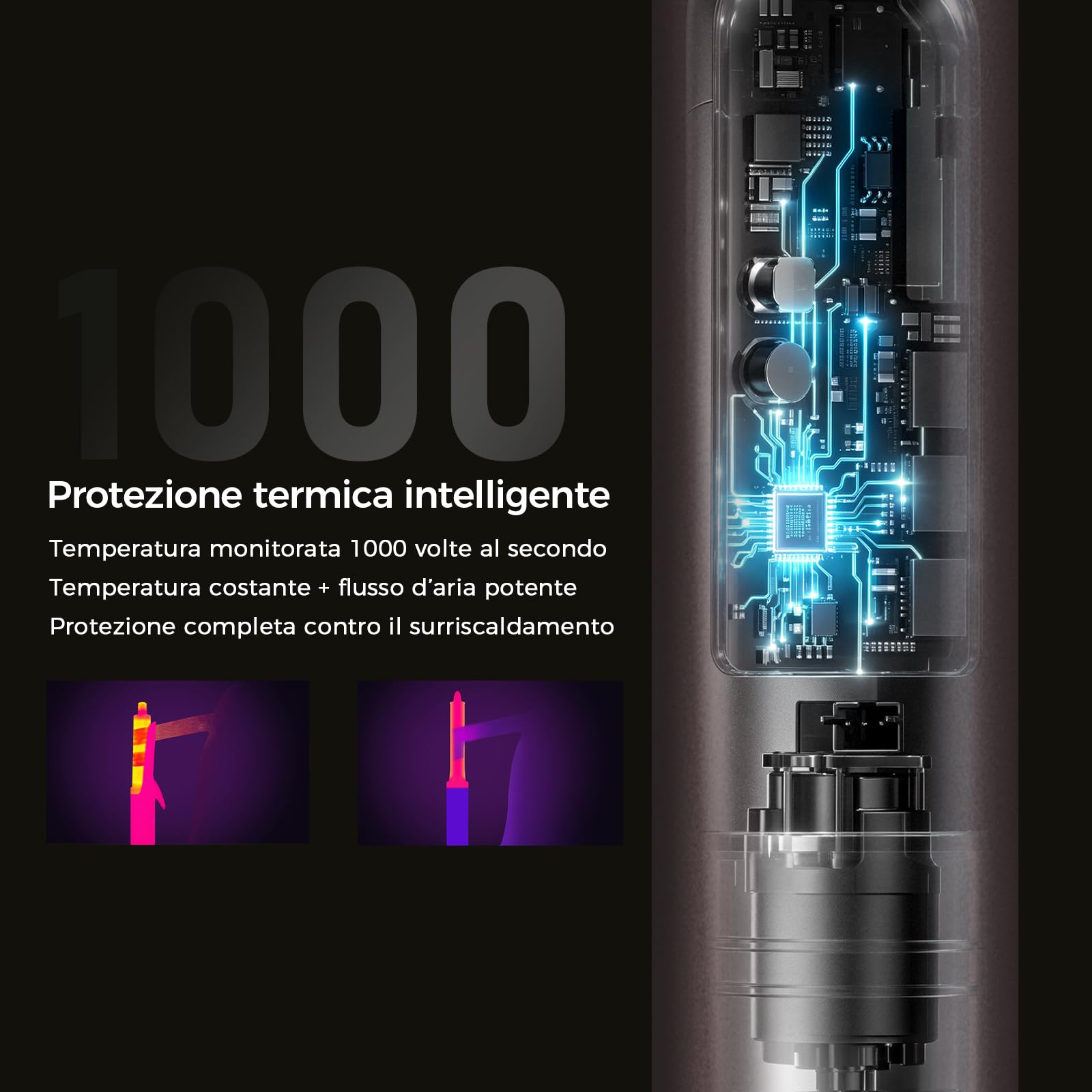 Air Styler 7 in 1, Cweixi Asciugacapelli Ionico, Arricciacapelli Automatico | Asciugatura Rapida, Spazzola Lisciante e Volumizzante, Senza Danni da Calore, Tutti i Capelli, Custodia in Pelle