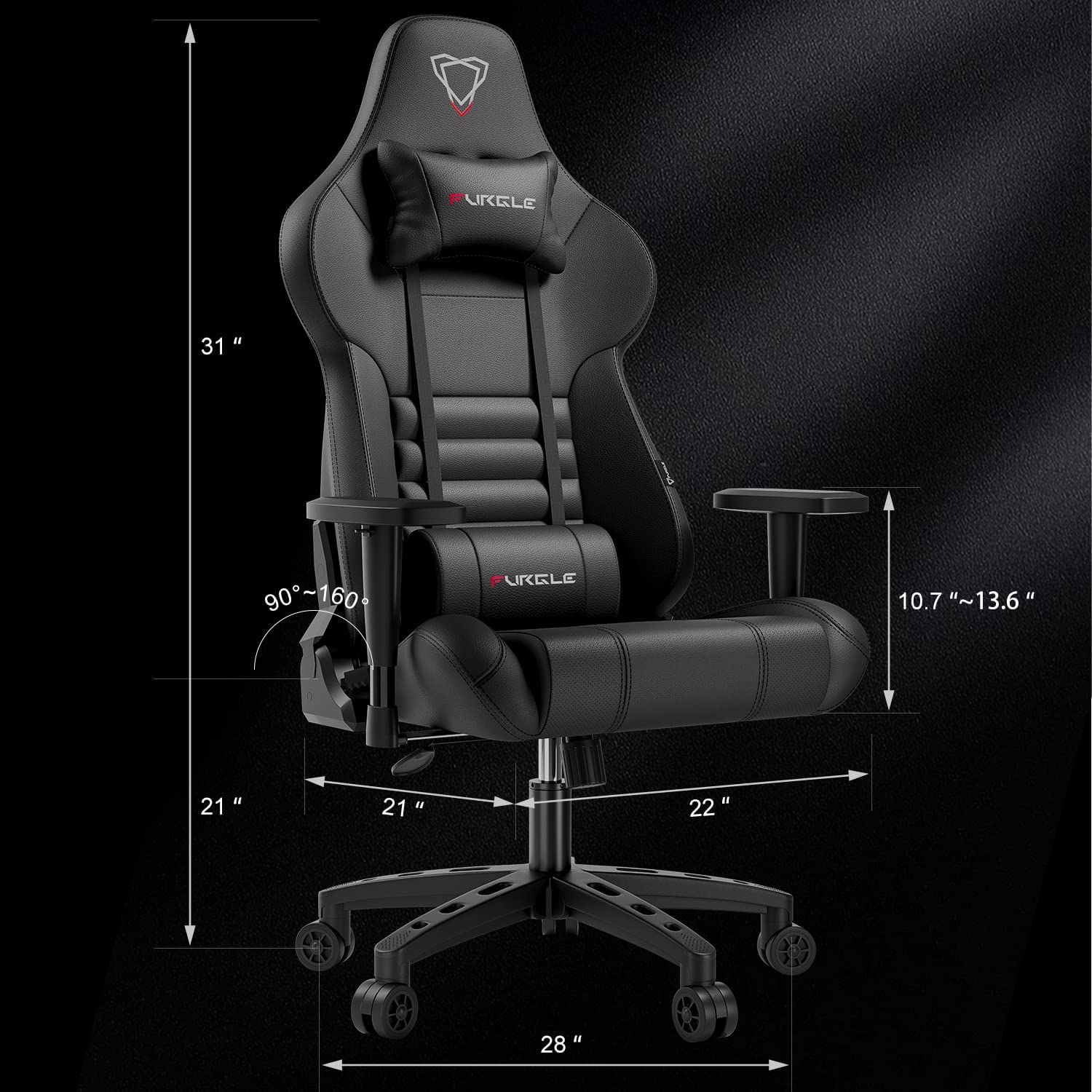 Gaming Chair Furgle Computer Chair Racing Style HighBack Office