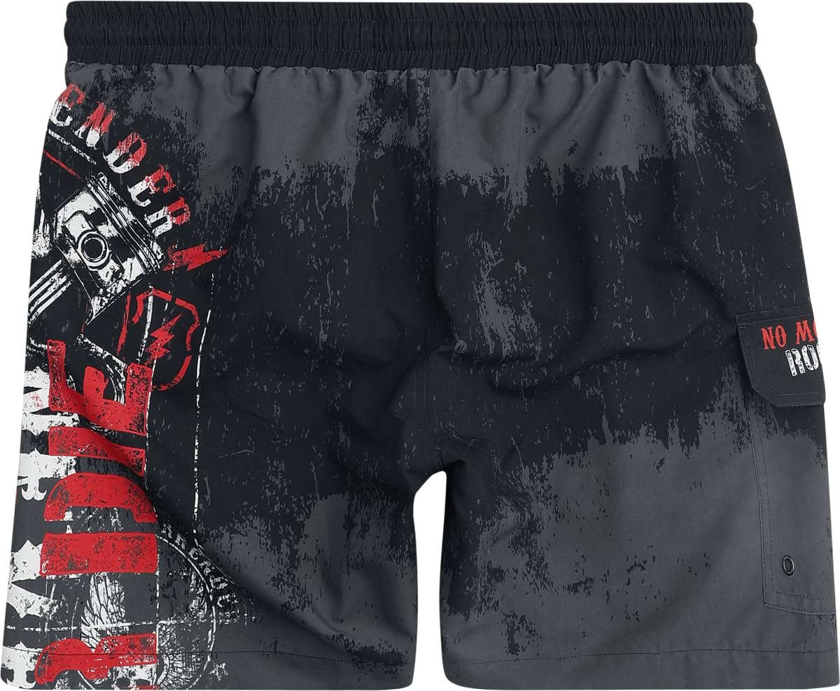 Rock Rebel by EMP Uomo Bermuda Free Spirit Badeshorts Multicolore