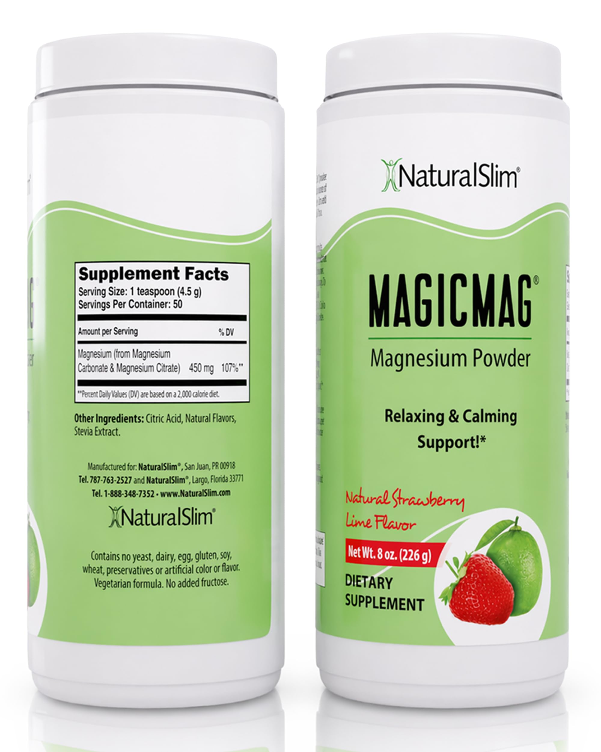 NaturalSlim MagicMag Magnesium Citrate Powder, Strawberry Lemon, 8 oz — Amazon image 3