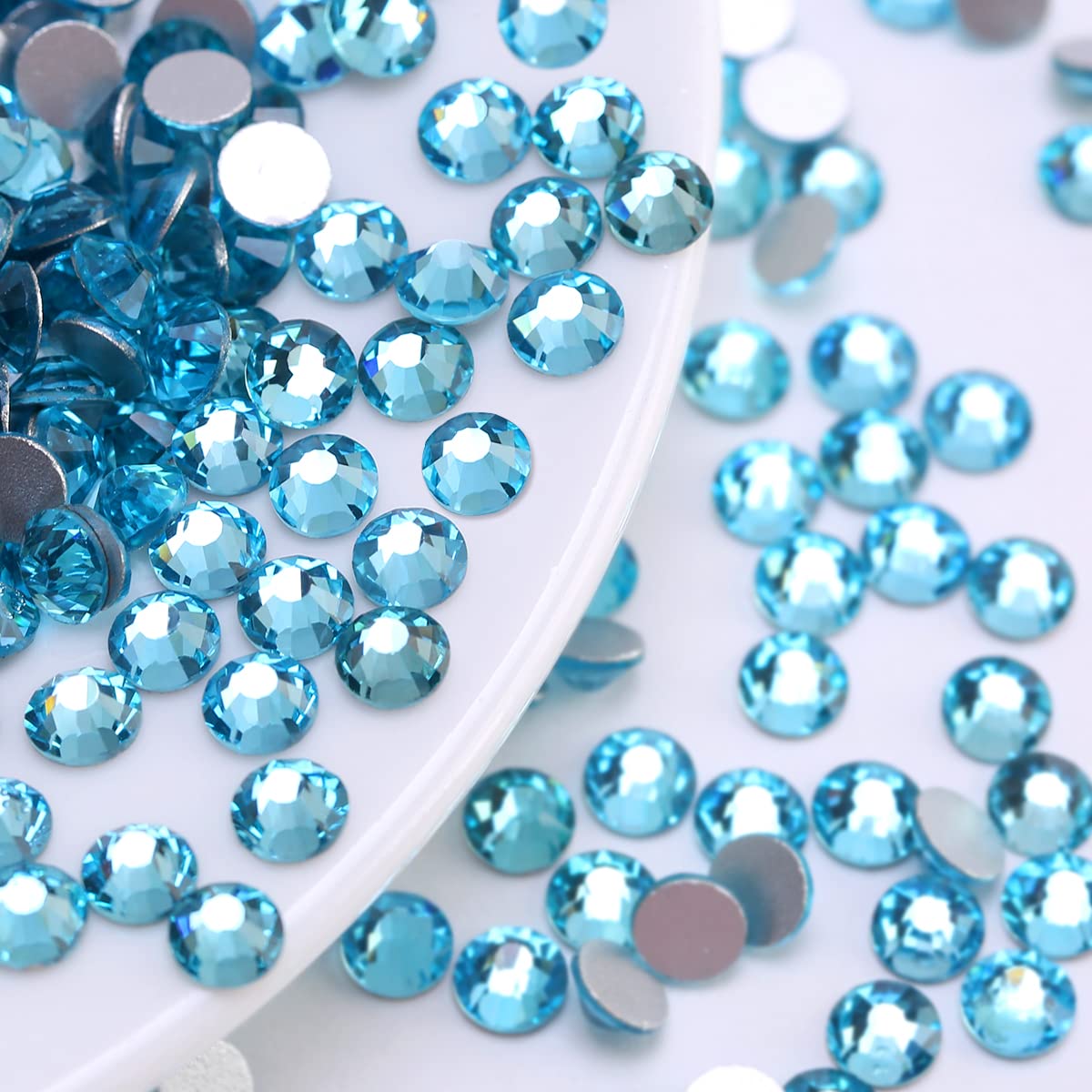 Novani Crystal Rhinestones, Flatback Loose Gemstones 1440pcs Glass Rhinestones for Clothes Shoes Crafts Makeup Nail Art and DIY Decorations(SS8, Aquamarine) - Image 9