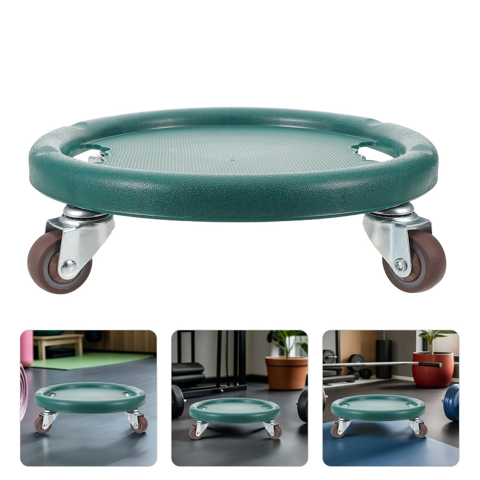 ULTECHNOVO Ruota Addominali Fitness Ruote Multidirezionale per Allenamento Core Silenziosa Casa Ginnastica Verde