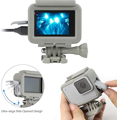 Miniatura 5 de SOONSUN Carcasa De Montaje De Marco Para GoPro Hero 5 6 7 Negro Blanco Plata Hero 2018 Cámaras Carcasa Protectora Con Hebilla Y Tornillo, Todas Las