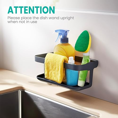 Miniatura 3 de Vajilla resistente con recambios cabezales de esponja de repuesto para varita de platos dispensador de control de jabón sin fugas con asa