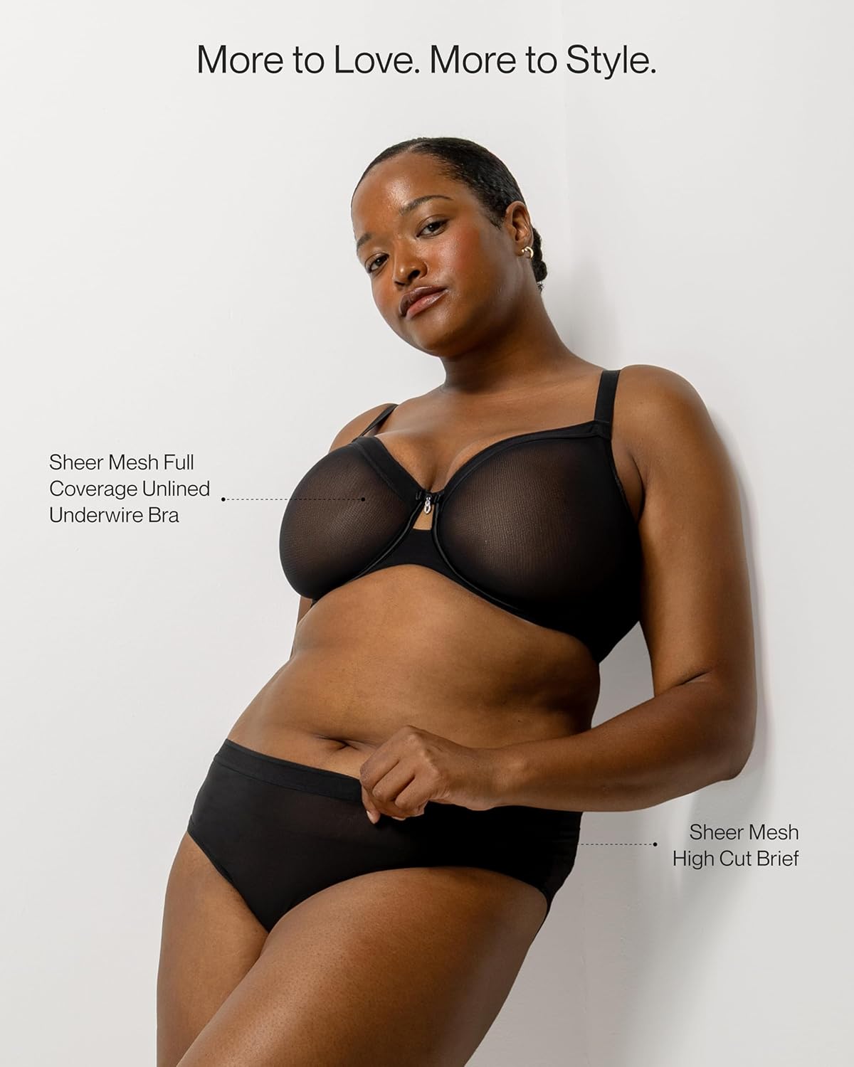 Sheer Mesh Full Coverage Unlined Underwire Bra