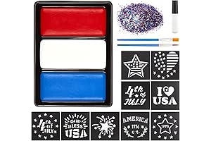 Red, White and Blue Patriotic Face Paint Kit