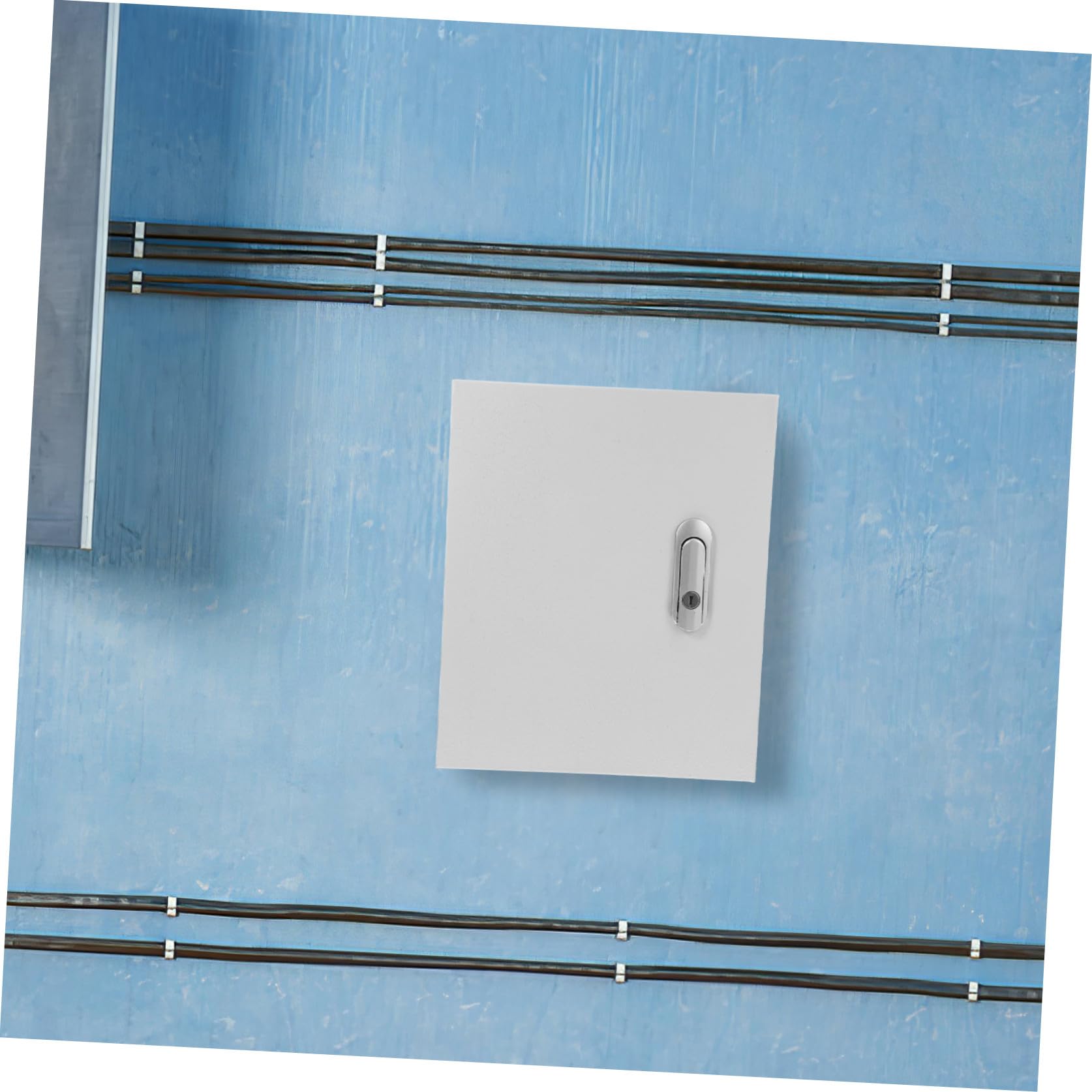 Armadietto Elettrico da Muro in Acciaio Inox Bianco per Controllo | Cassetta Elettrica da Esterno, Sportello Incernierato Serratura Lunga, Struttura Rinforzata per Componenti