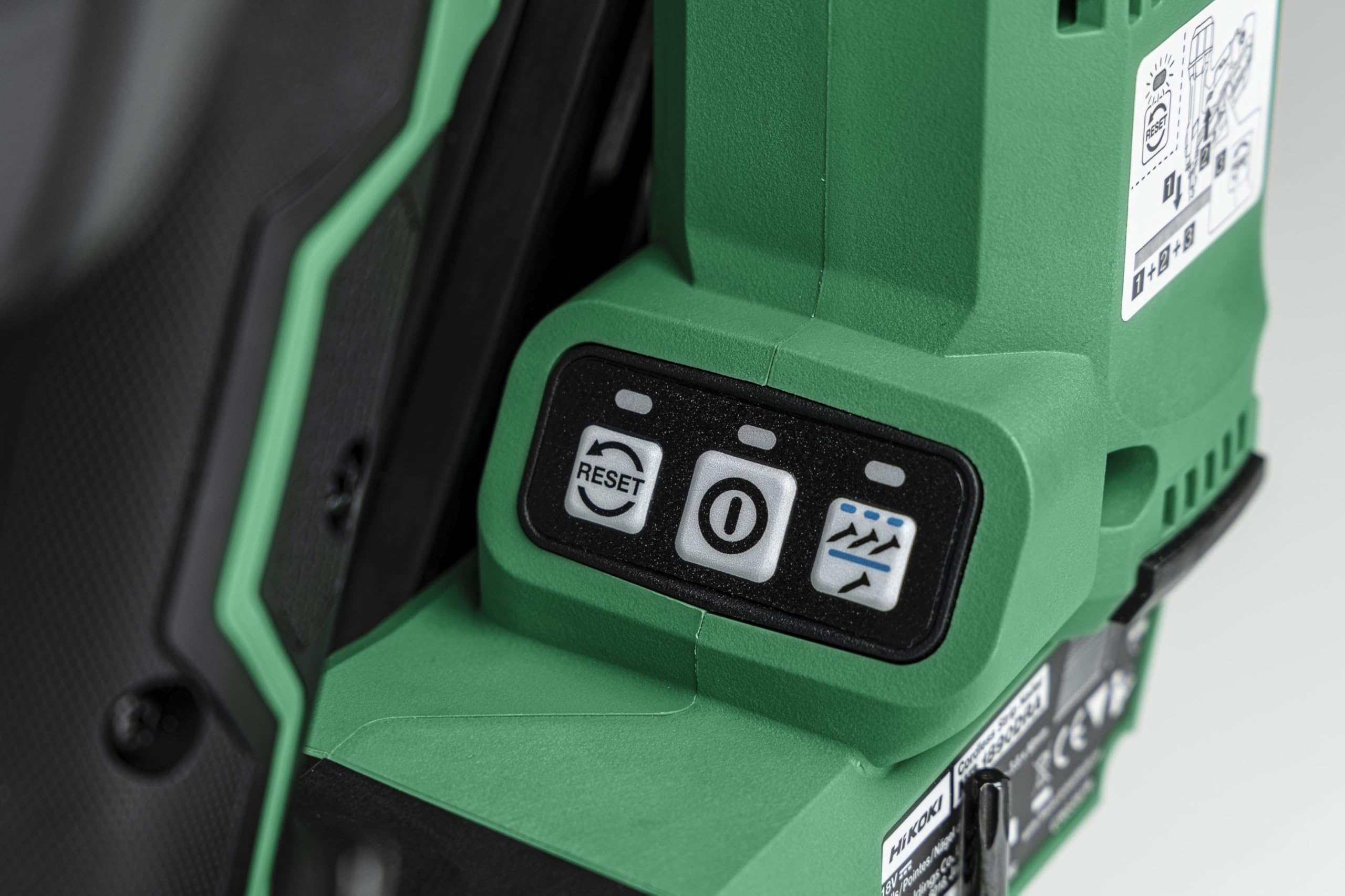 HiKOKI Chiodatore per strisce a batteria, 21° – 18 V, chiodi da 50 – 90 mm – Compatto, leggero, potente, luce LED, motore senza brushless, trasmissione a molla d'aria, regolazione della profondità