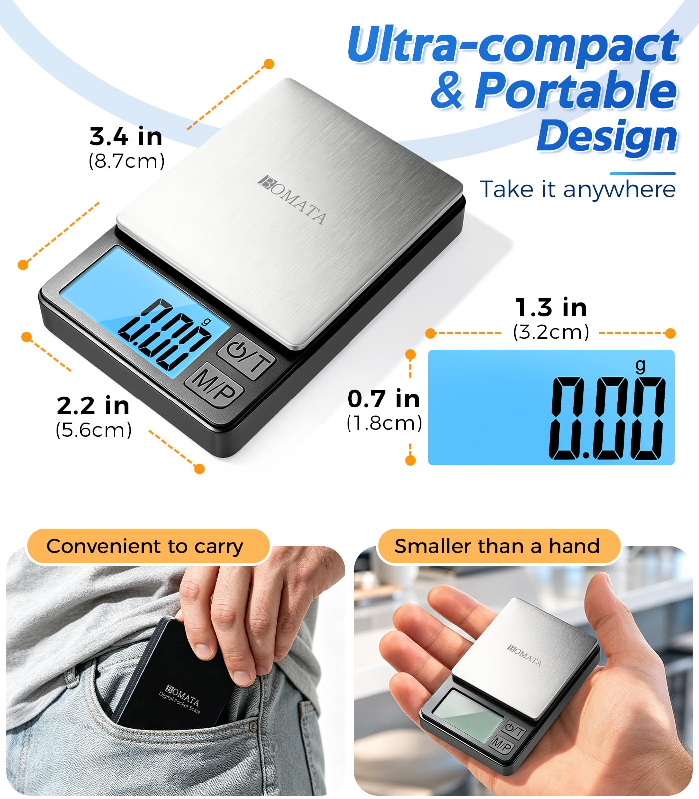 BOMATA Digital Pocket Scale - 0.01g Precision -2 BOMATA Digital Pocket Scale - 0.01g Precision -2