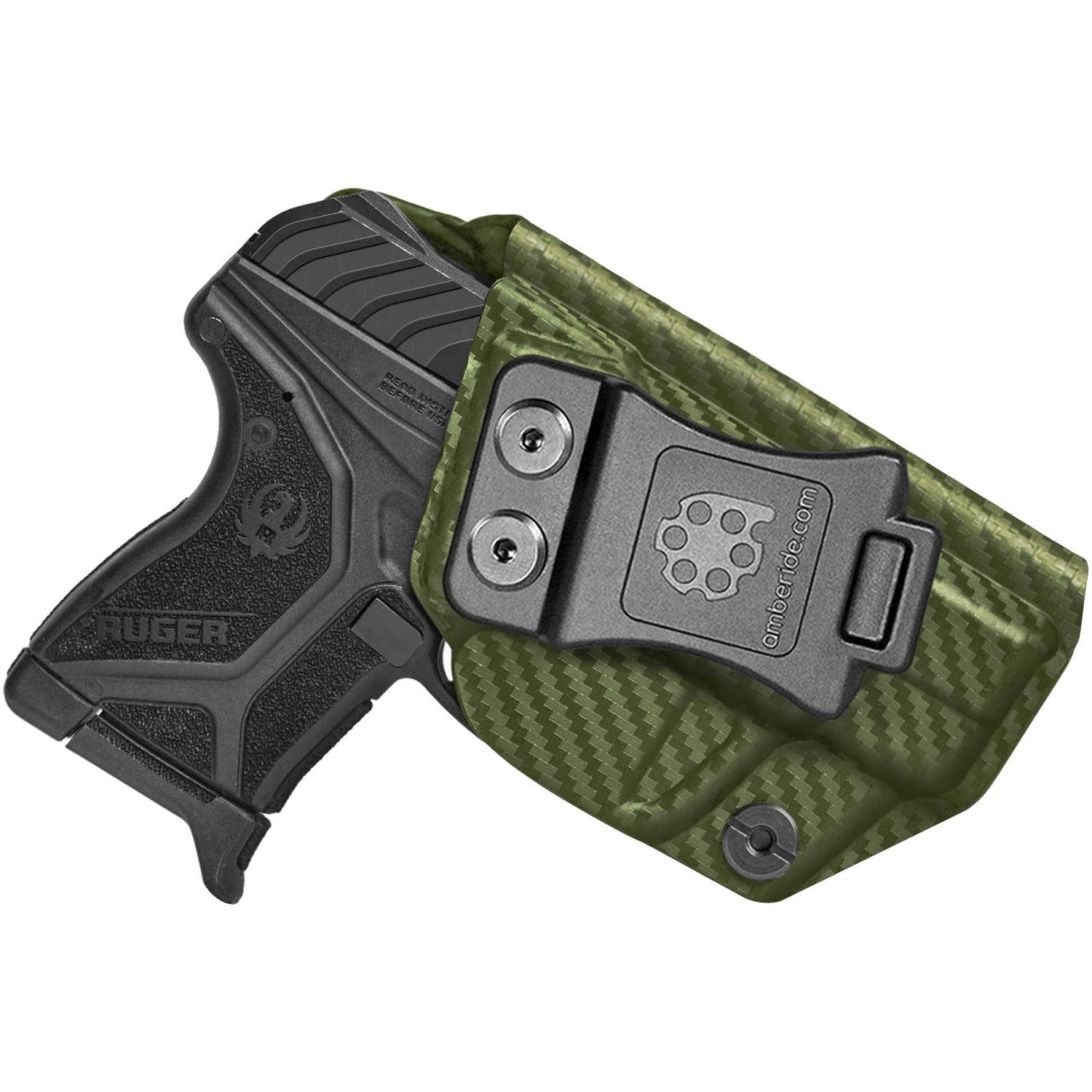 Amberide IWB KYDEX Holster Fit: Ruger LCP 2 & LCP II Pistol, Inside Waistband Concealed Carry Holster, Adjustable Cant & 'Posi-Click' Retention, USA Made by Amberide