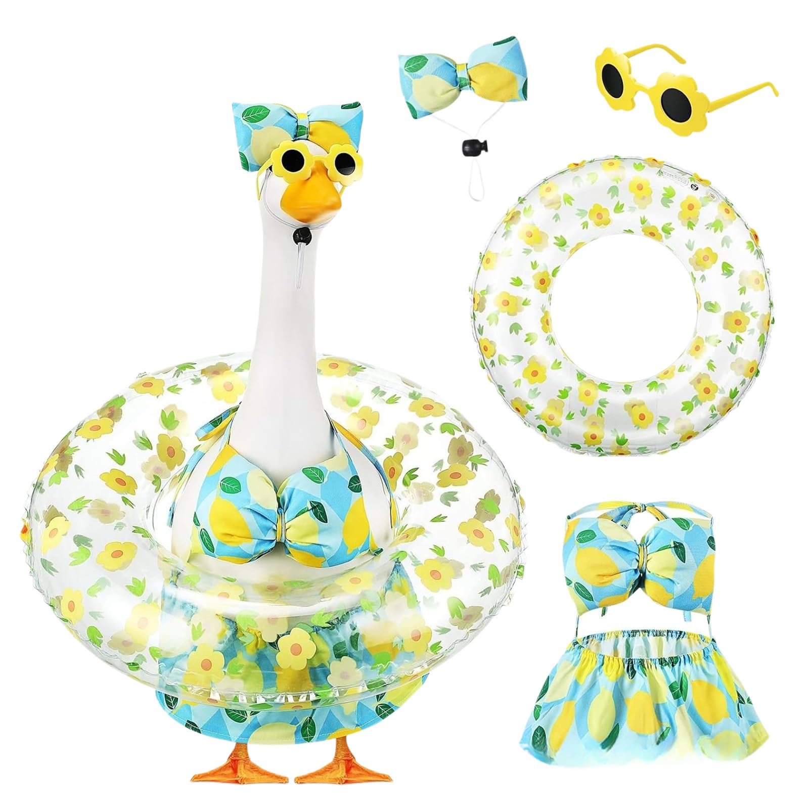 PANGBOER Porch Geese Costume and Swimming Pool Float Decorations Geese Attire Accessories for Outdoor Holiday Display Outdoor Holiday Waterfowl Ornament