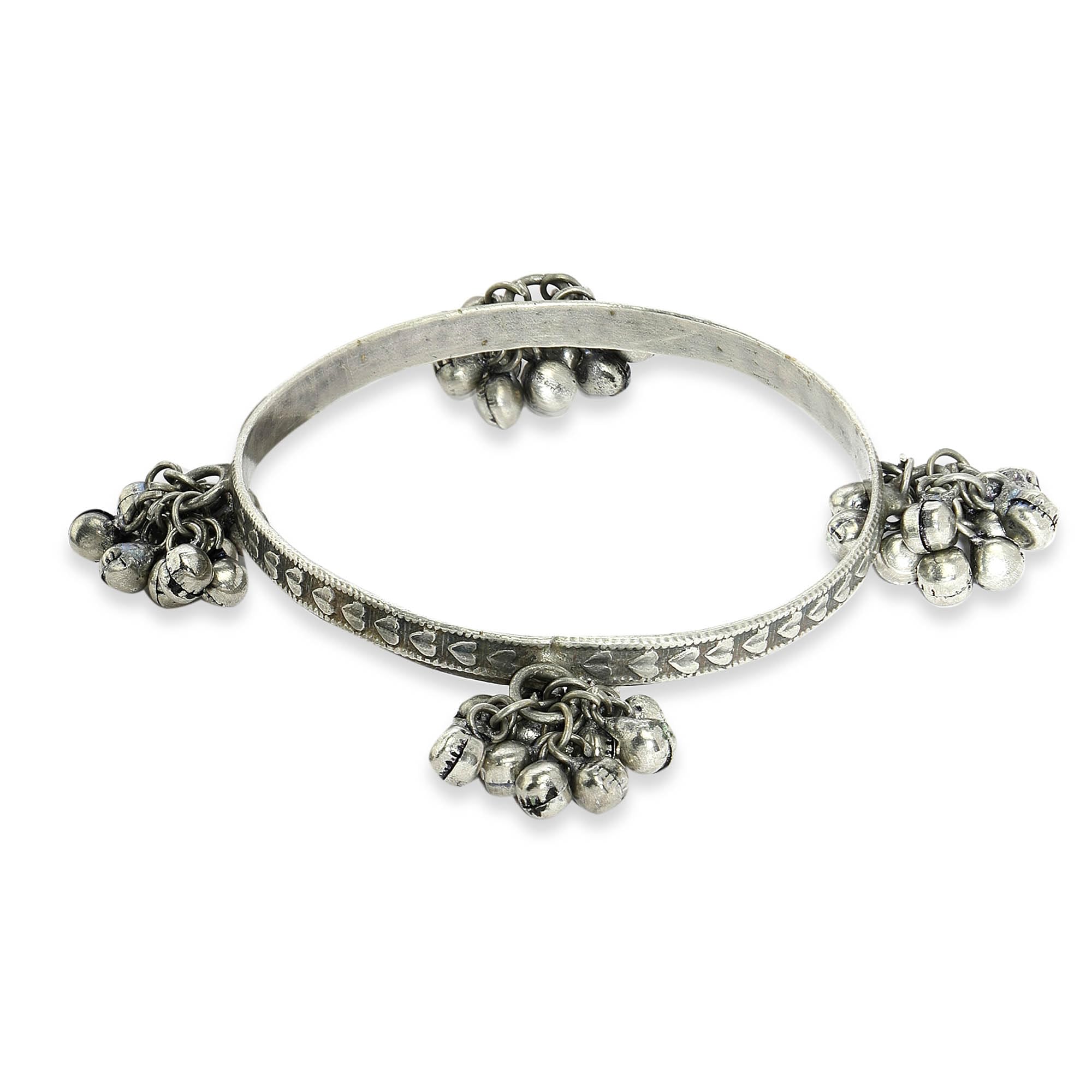 German Silver-Plated Oxidized Ghungroo Drop Antique Bangle (2.4) (B0CLDQQF5S) Amazon Price History, Amazon Price Tracker