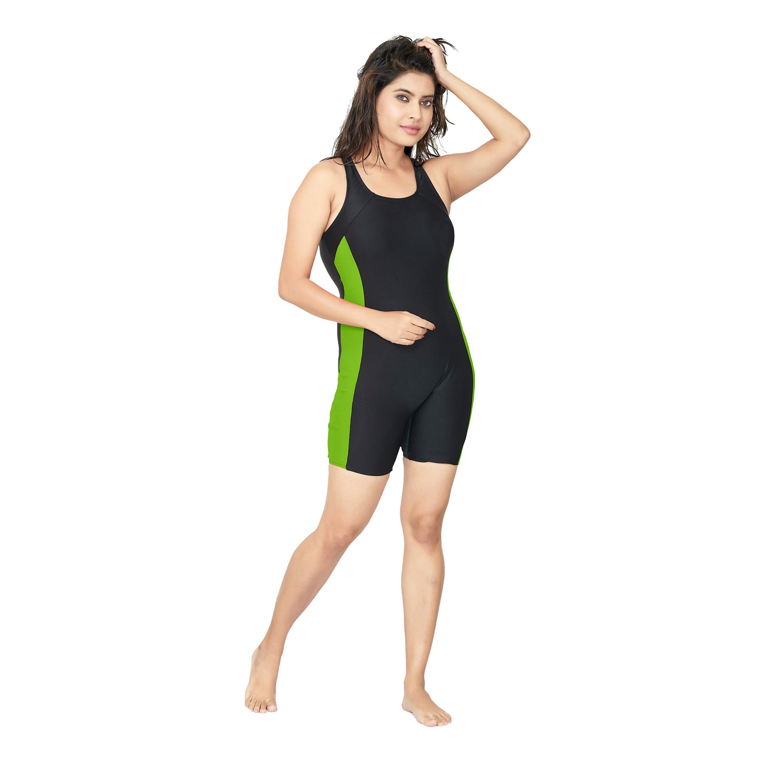 Women's Half Sleeve One Piece Swimsuit Swimming Costume