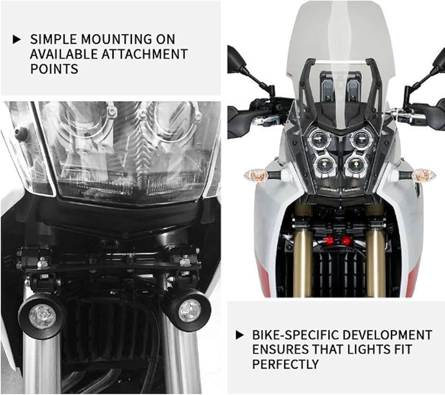 Motorcycle Fog Light Holder Fog Lamp Holder Auxiliary Light Bracket Thin Design Replacement for 700 700 World 700 Rallye Edition Aluminum Easy Installation