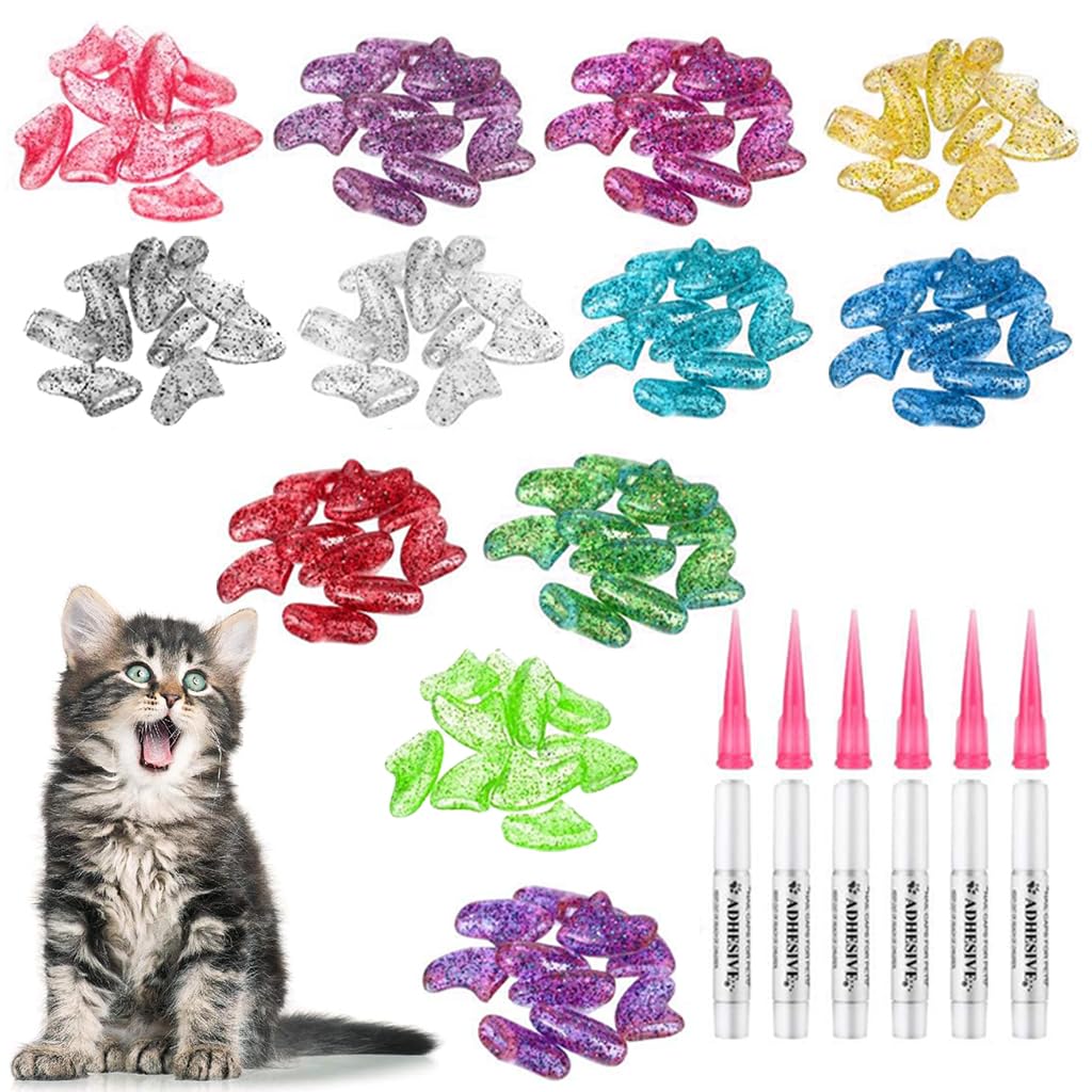 Qpets® Cat Nail Caps, Soft Cat Nail Protector Covers Pet Cat Paws Caps, Anti Scratch Cat Nail Art Pet Claw Care for Cats Dogs - 120Pcs & 12 Colors (B0D1CHKHCN) Amazon Price History, Amazon Price Tracker