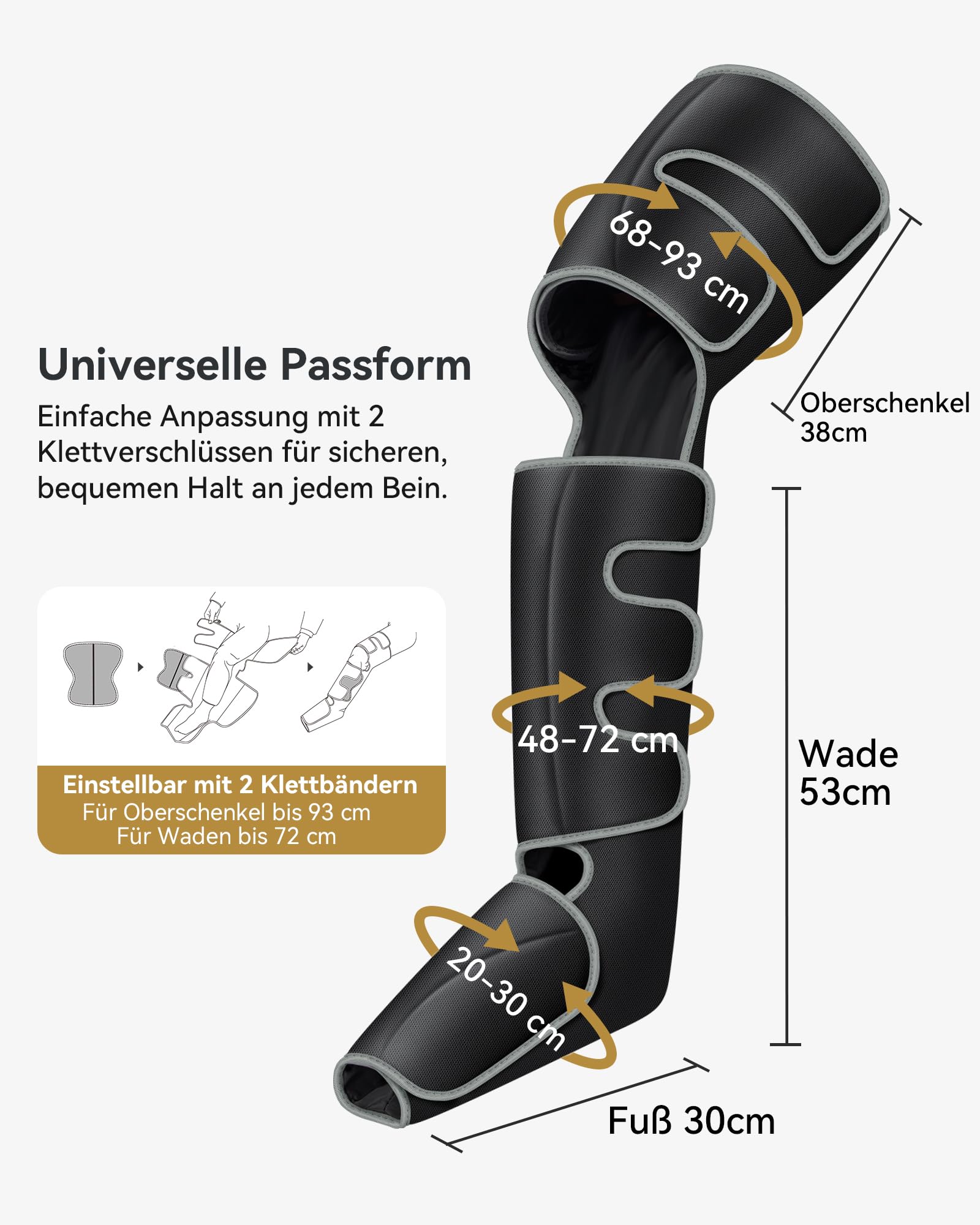FIT KING Beinmassagegerät für Füße, Waden, Oberschenkel & Wärme