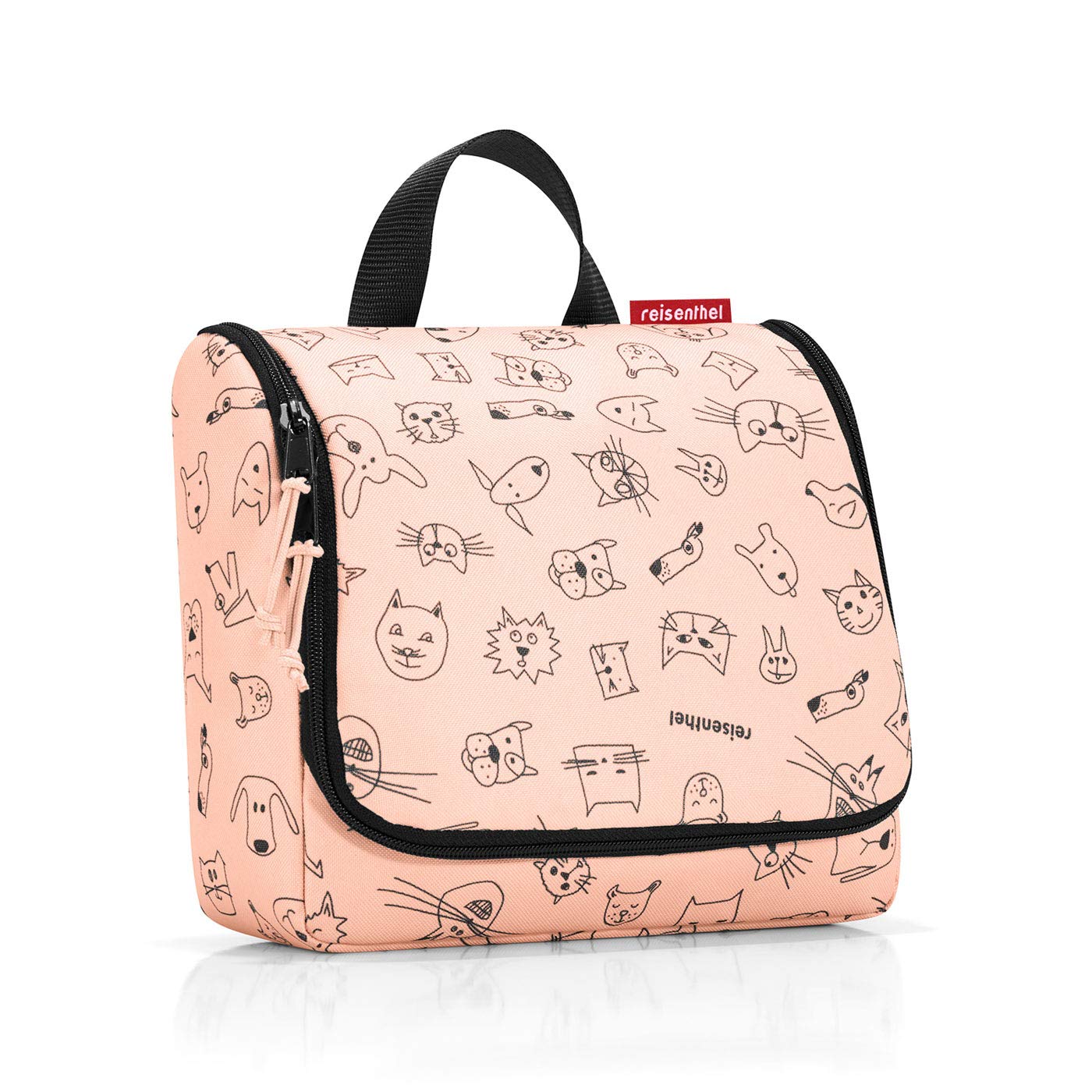 reisenthel toiletbag cats and dogs rose Maße: 23 x 20 x 10 cm / Maße: 23 x 55 x 8,5 cm expanded / Volumen: 3 l