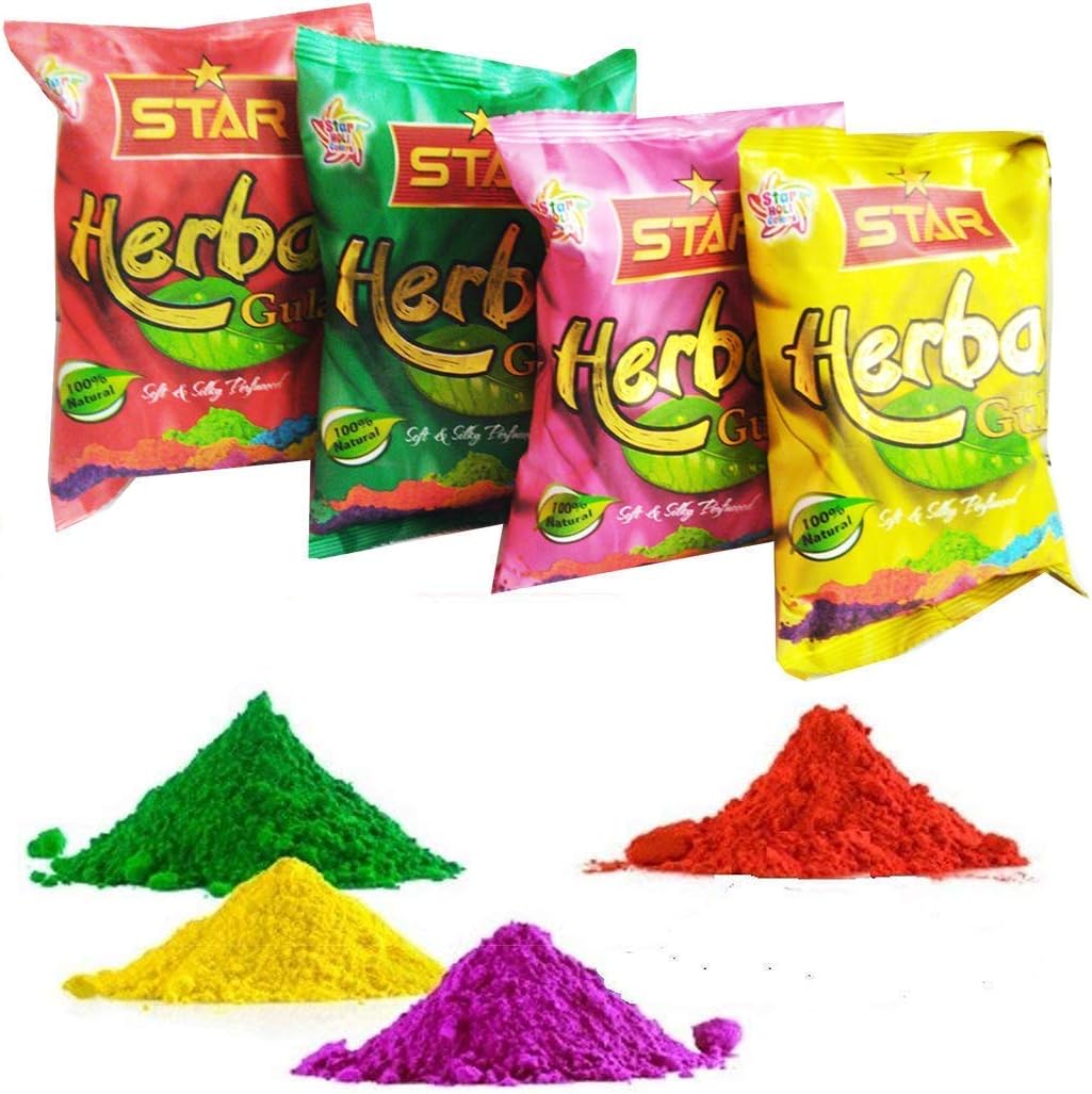 SNOWBIRDSNOWBIRD® Shades Eco Silk Kids Friendly Holi Color of Organic Color Gift Box, Herbal Holi Color, Natural Holi Rang (PACK OF 2)