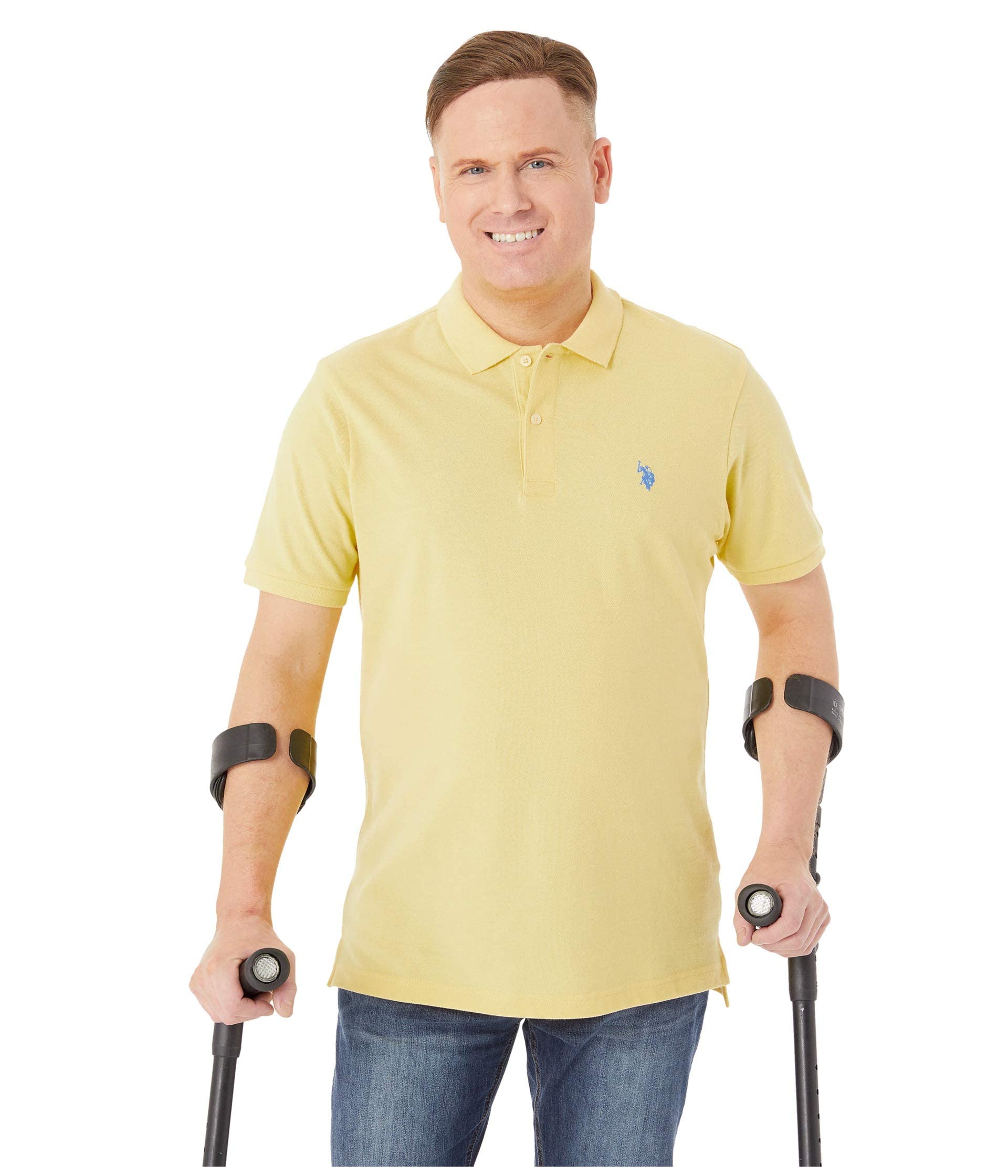 U.S. POLO ASSN.Men's Regular Fit Solid Polo With Small Pony