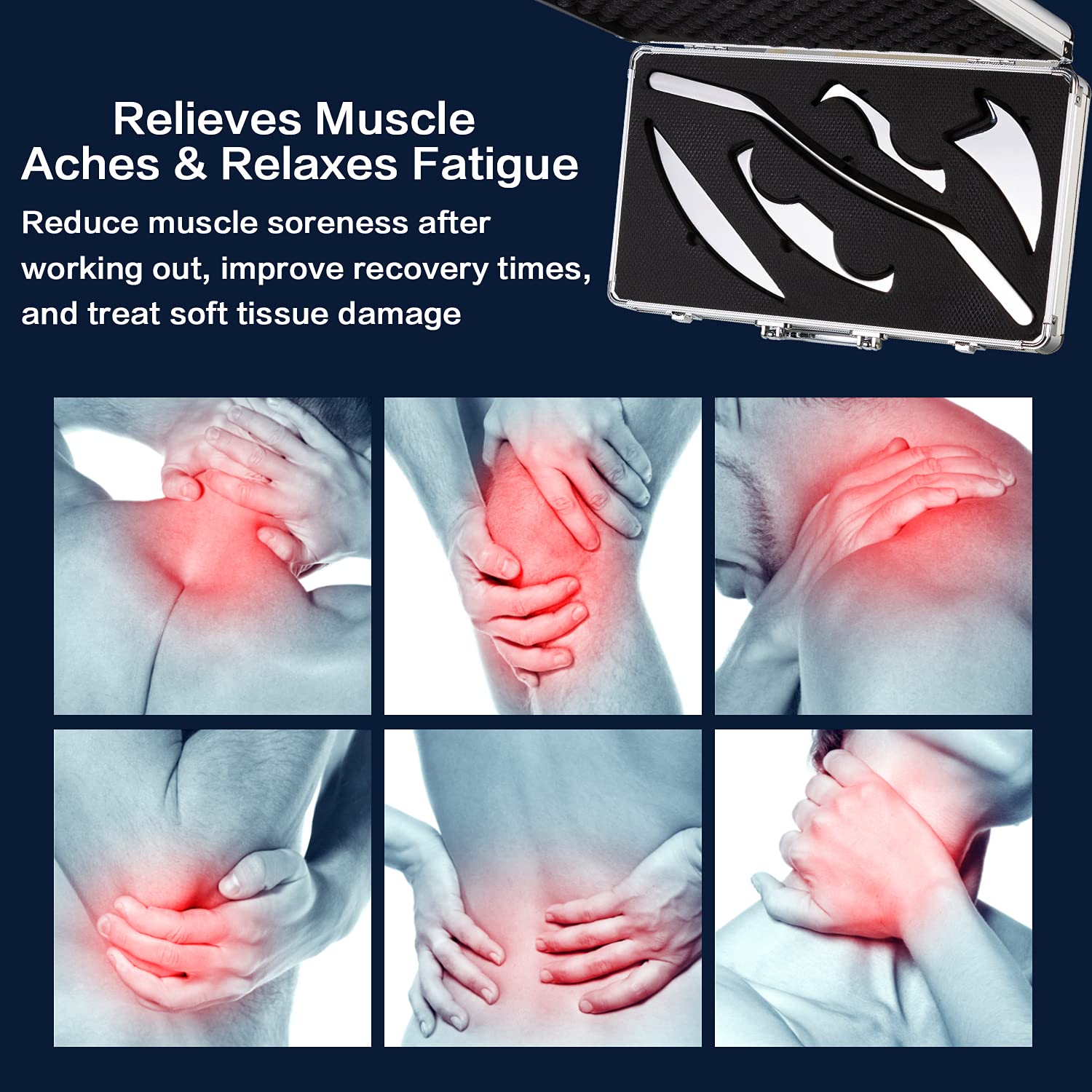 Stainless Steel Gua Sha Scraping Massage Tool Set Great Soft Tissue