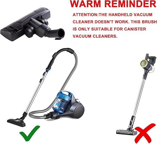 Miniatura 5 de EZ SPARES Repuesto para cabezal universal de cepillo de piso para aspiradora, 1 1/4 pulgadas 1.260 in, 2 nuevas funciones a elegir (en el suelo y la