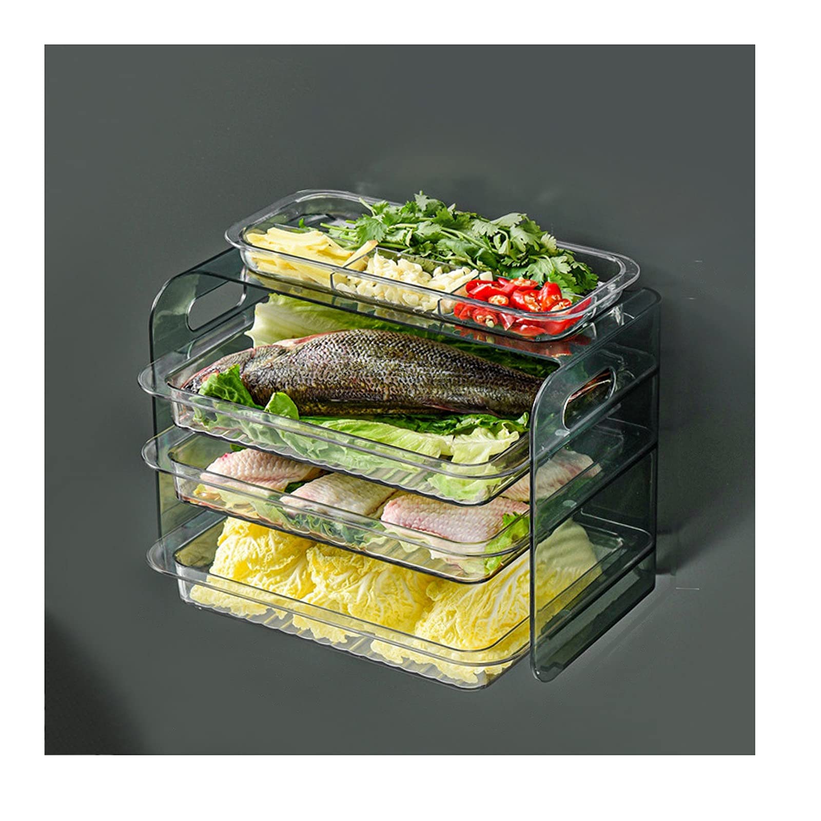 Organizador de guarniciones multicapa que optimiza el espacio de tu mesa y cocina moderna
