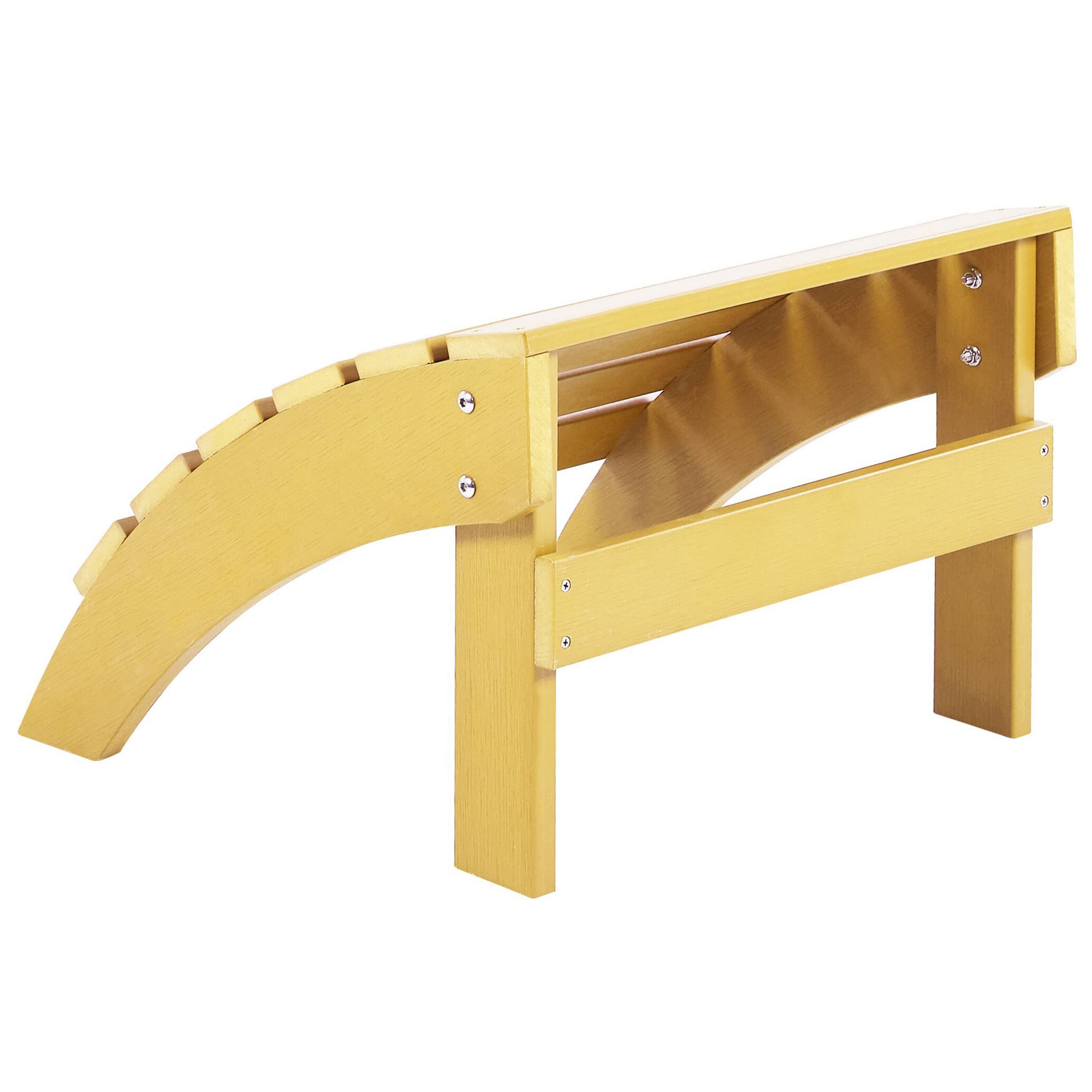 Reposapiés amarillo de madera plástica resistente a la intemperie estilo moderno jardín Adirondack