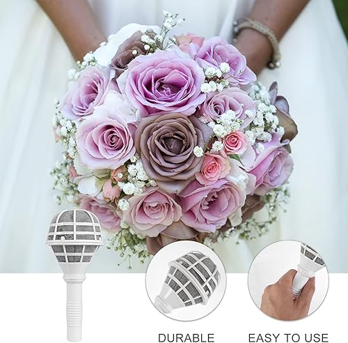 Miniatura 7 de DOITOOL 6 soportes para ramos de novia, mango de espuma, para boda, novia, flores secas, suministros de fabricación de ramos, ajustables, atados a
