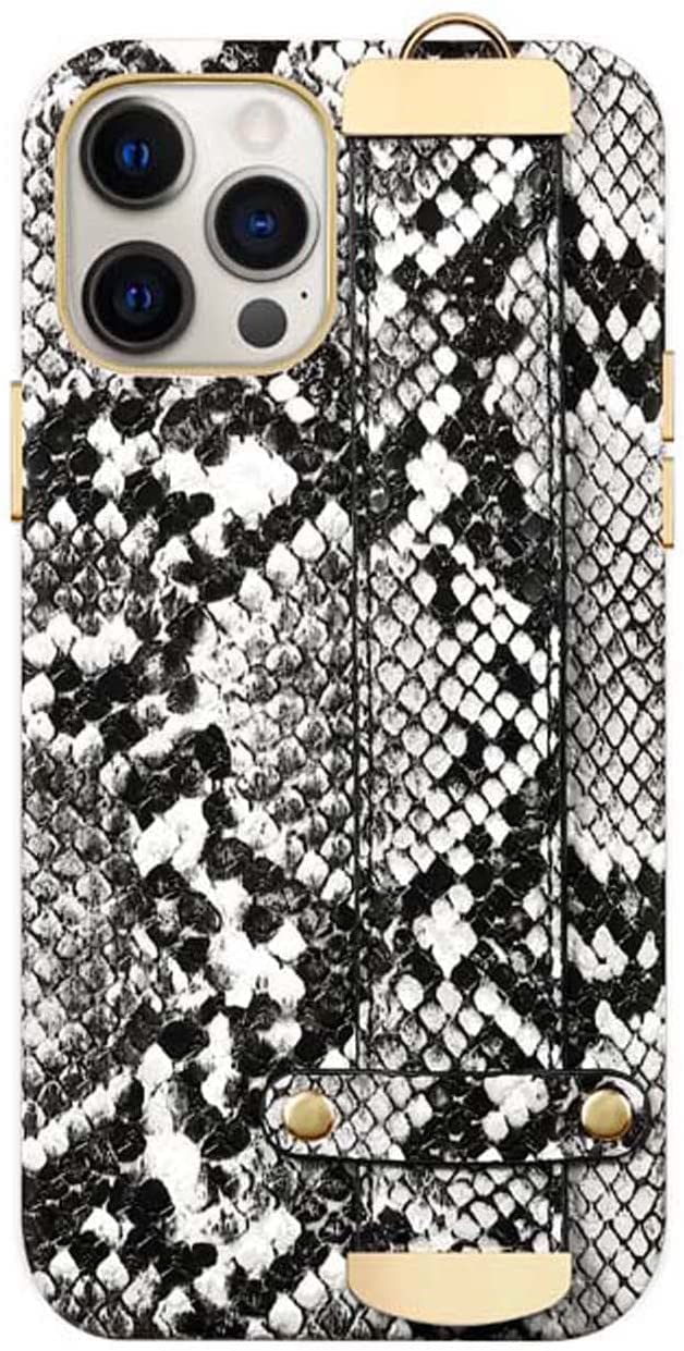 Coque iPhone 12 Pro Max cuir python avec support de téléphone - 8