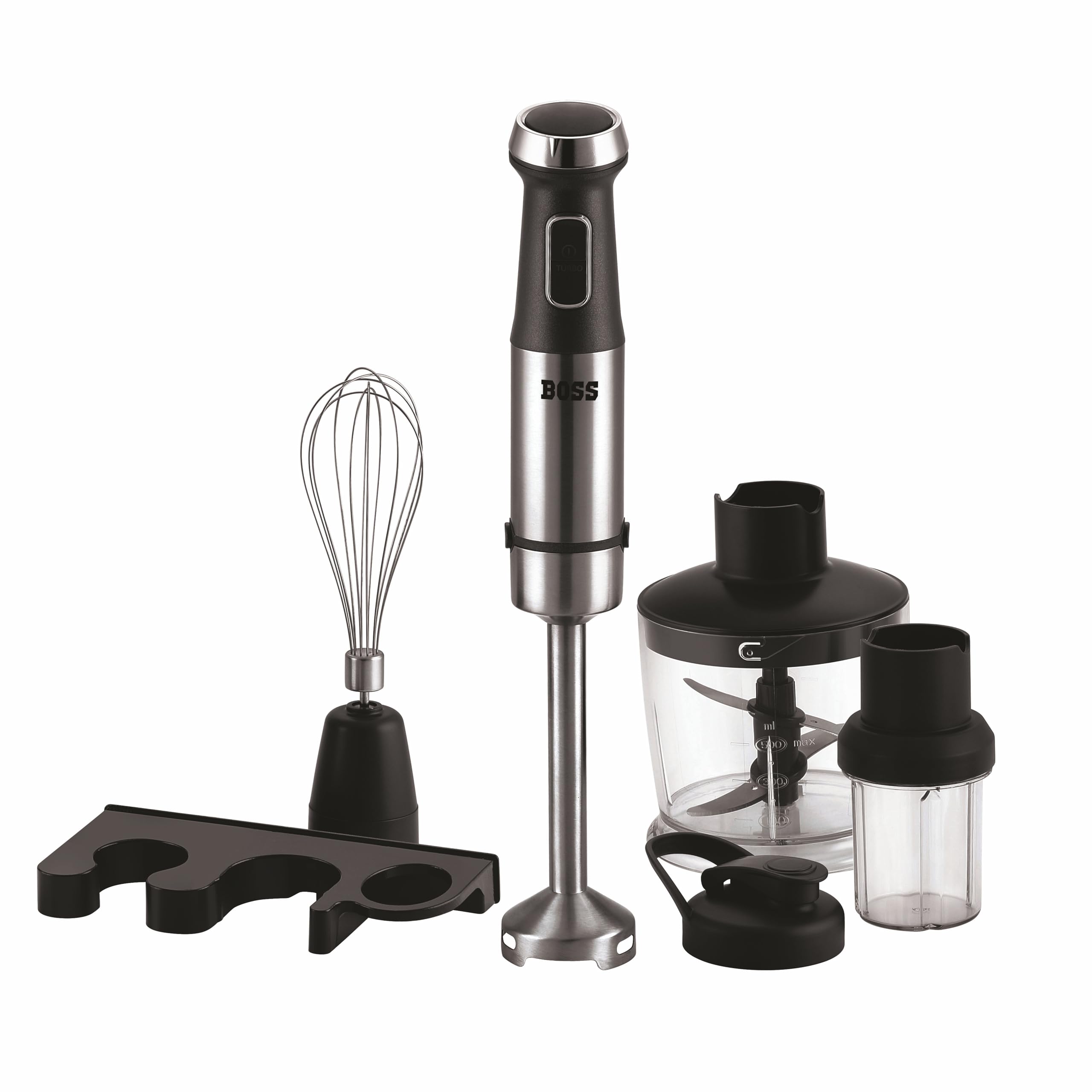 Stellar Hand Blender 1200 Watts with Chopper, Blender Jar, On to go Bottle Cap| Variable Speed & Turbo Speed Function| Anti-Splash Technology| 2 Year Warranty| Black