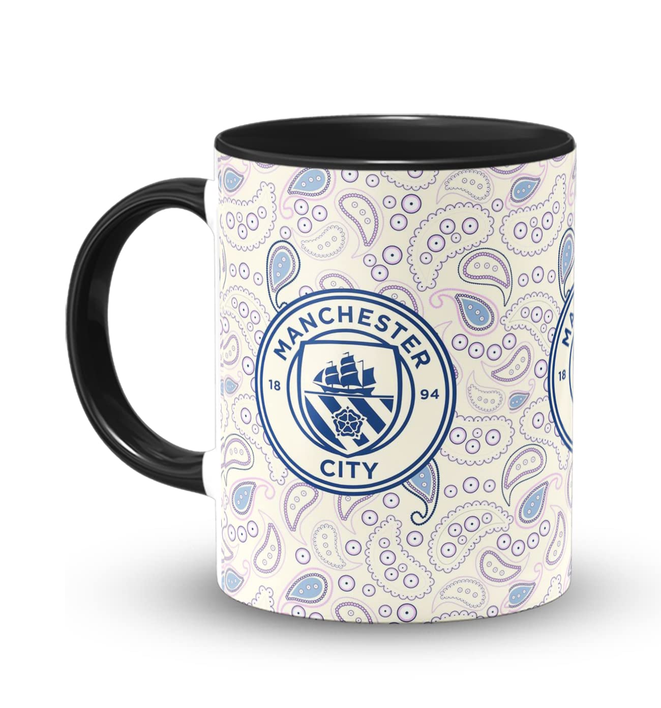 City Champion Printed Black Mug with Print | MCFC Football Coffee Mug 11oz | Milk Mug This Mug is Microwave and Dishwasher Safe 330ml | MUG-424