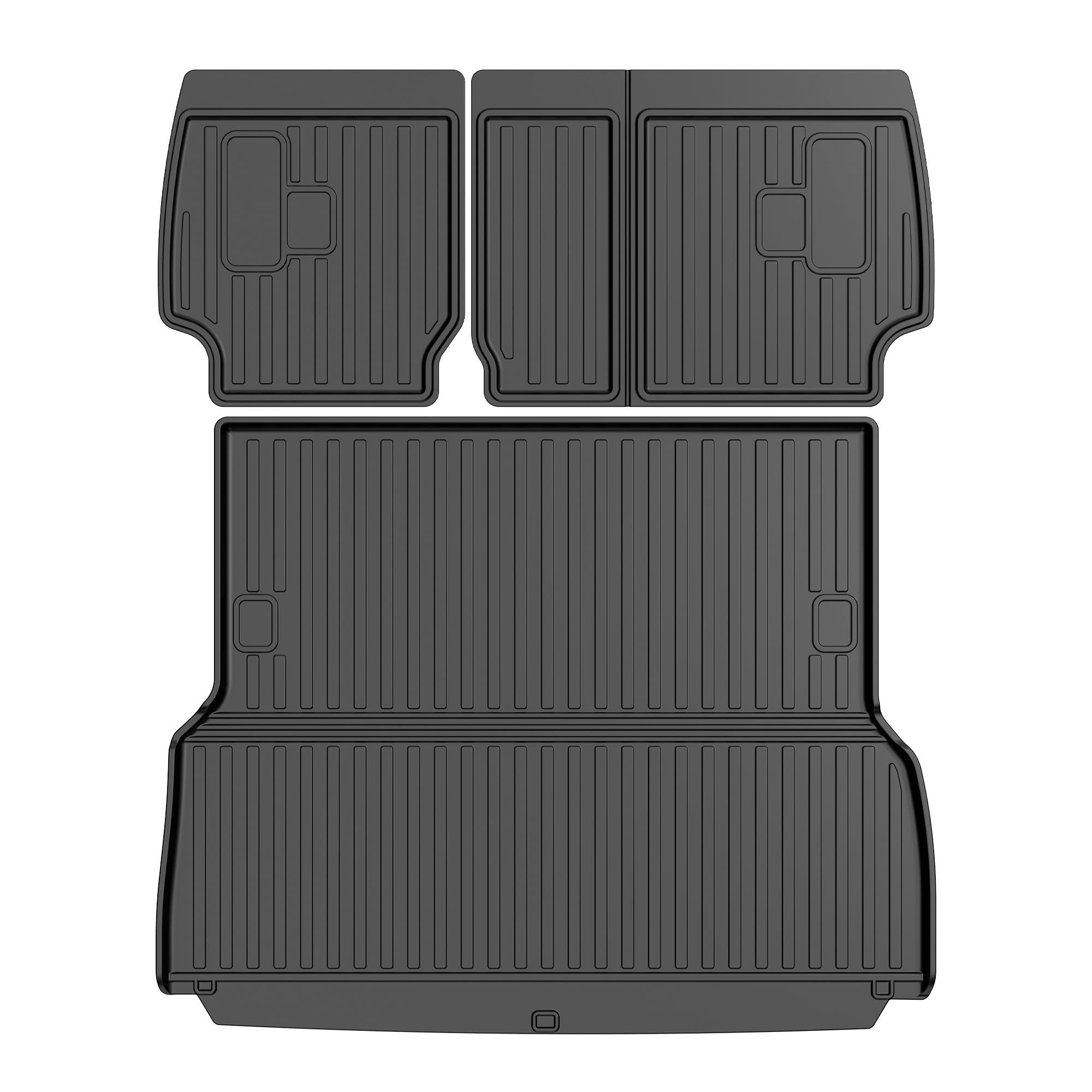 Photo 1 of ***CARGO MAT ONLY*** AOMSAZTO Cargo Mat and Backrest Mat Compatible with Toyota Land Cruiser 2024-2025: TPE All Weather Protection Car Cargo Liner - 1st & 2nd Row - Rubber Trunk Mat (Only for 5 Seat) ***STOCK IMAGE FOR SAMPLE***