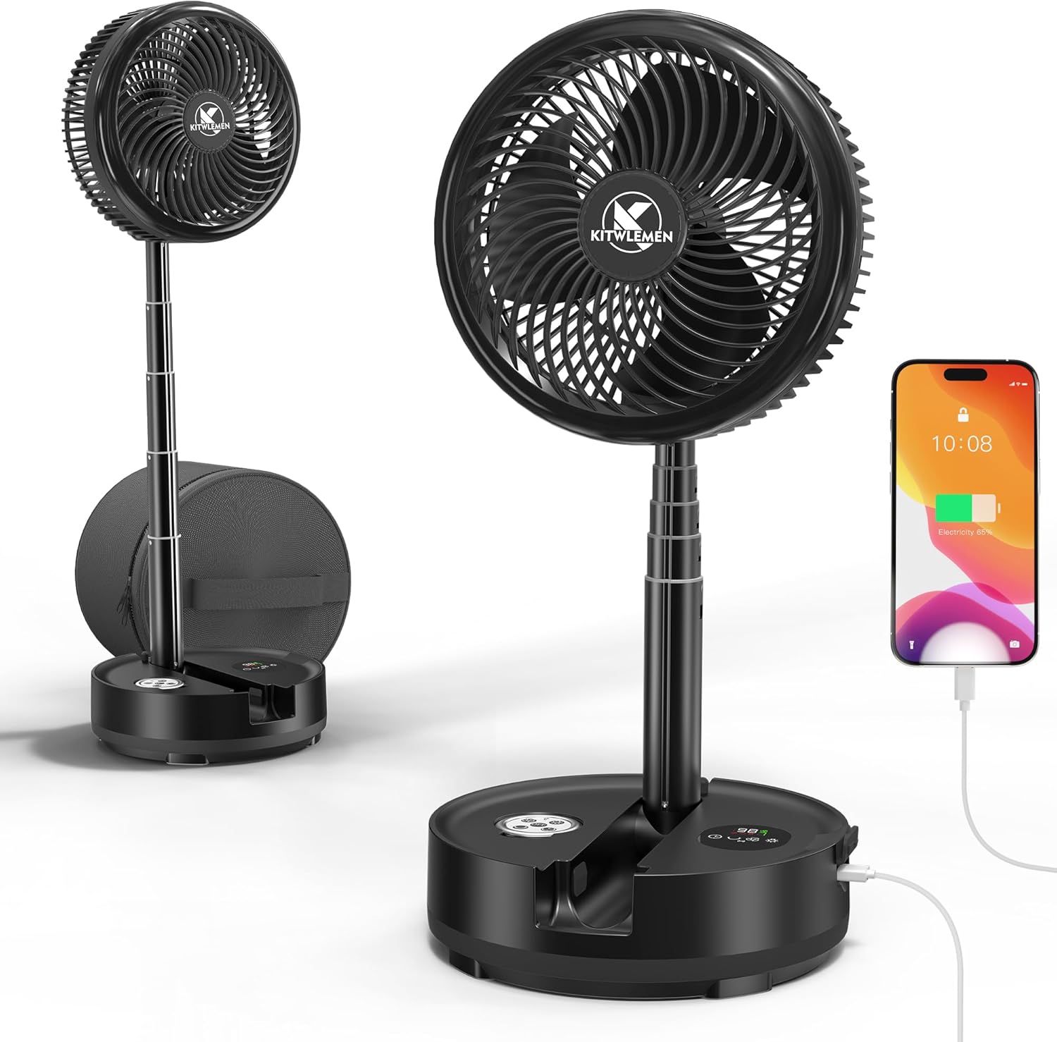 40000mAh Battery Operated Camping Fan – 106Hrs Rechargeable Oscillating Table Fan with Light & Timer, 9 Speeds Portable Travel Fan for Cruise RV Trip, Hurricane Power Outage (10″ with Case) 40000mAh Battery Operated Camping Fan – 106Hrs Rechargeable Oscillating Table Fan with Light & Timer, 9 Speeds Portable Travel Fan for Cruise RV Trip, Hurricane Power Outage (10″ with Case)