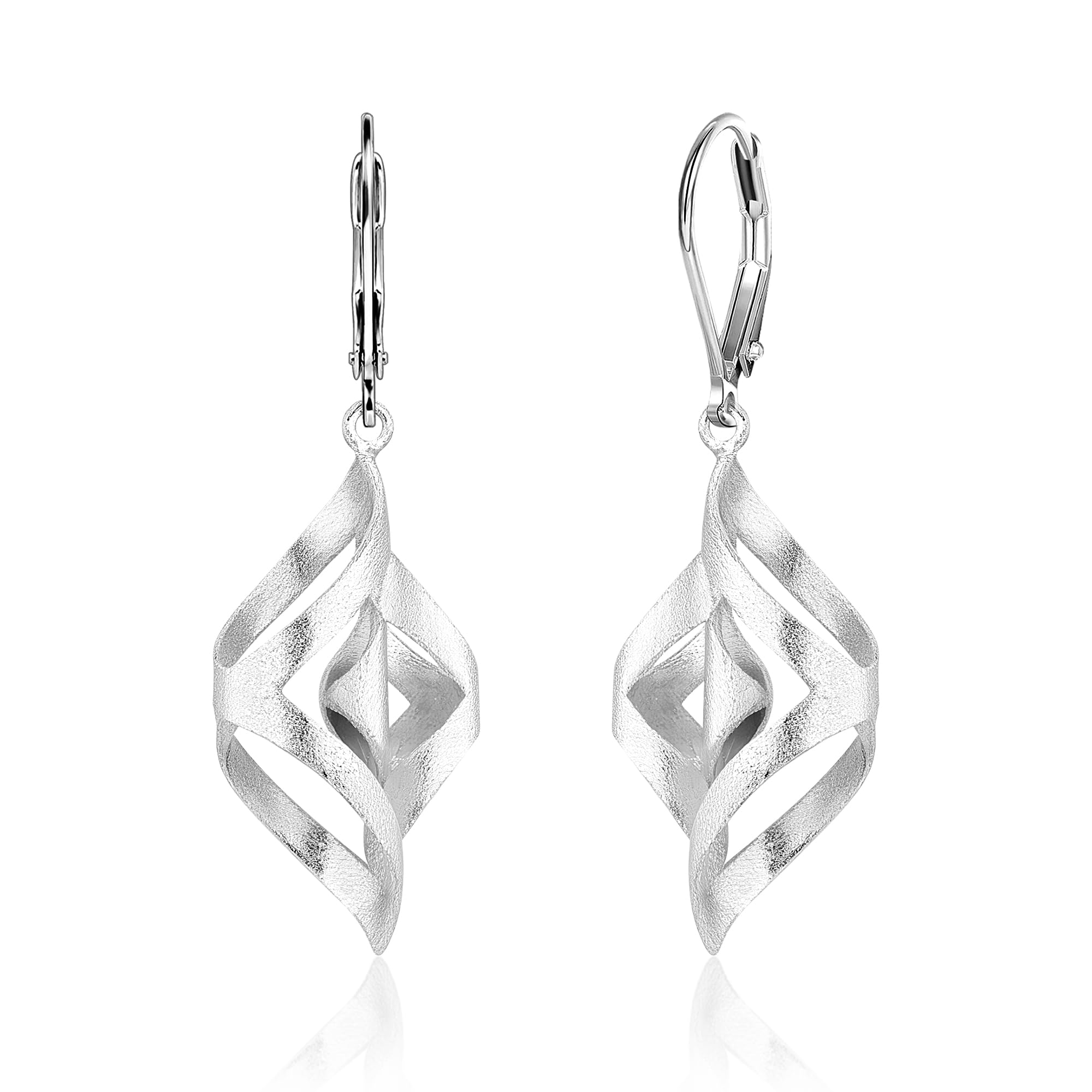 ALEXCRAFT Aretes Mujer Pendientes Largos 925 Post Aretes e 14K Oro Chapado