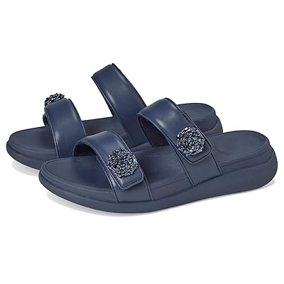 FitFlop F Mode Go Beadie Button Adj. Flatform 2 Bar Slides Women