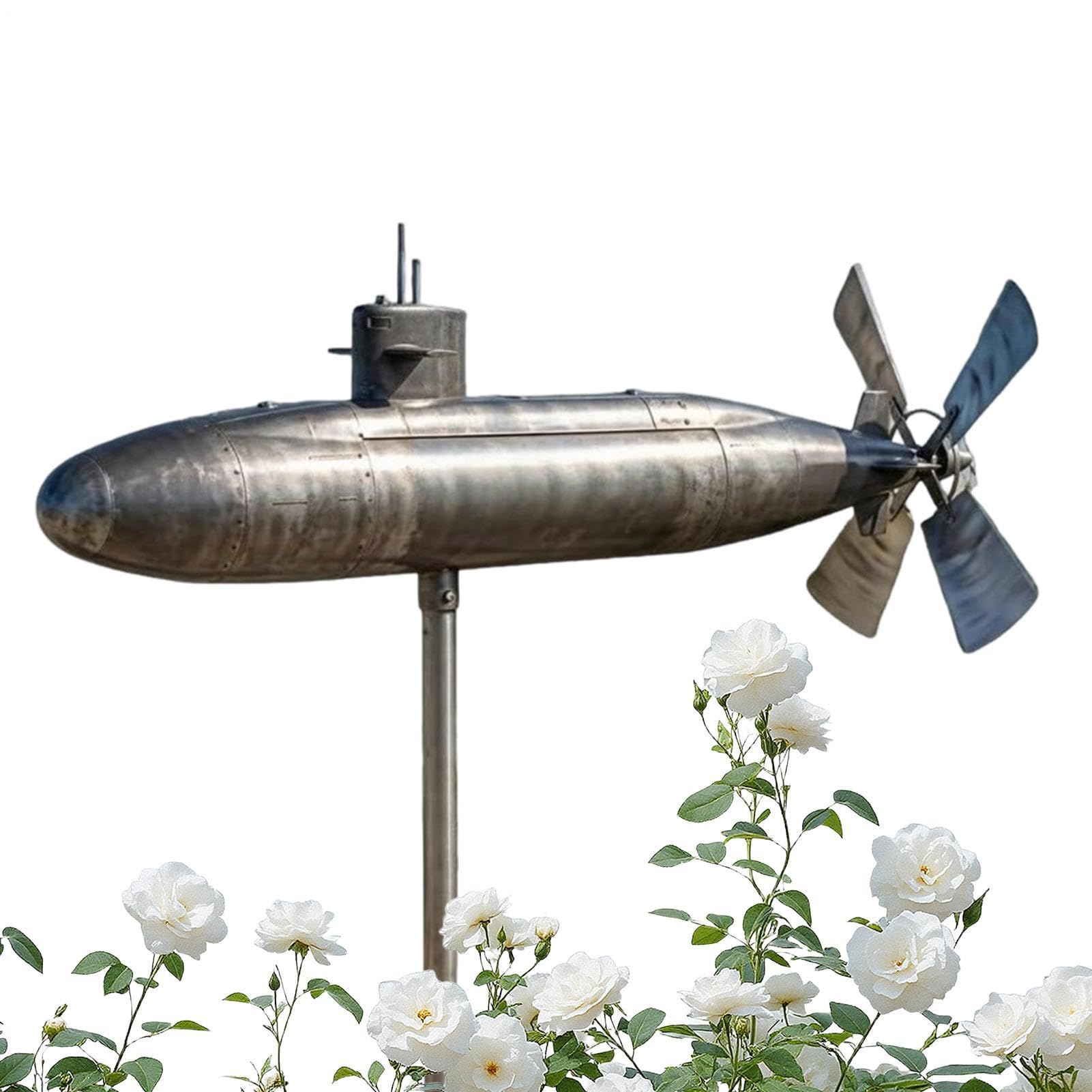 Moulinet à vent en métal pour jardin et terrasse | Décoration cinétique marine